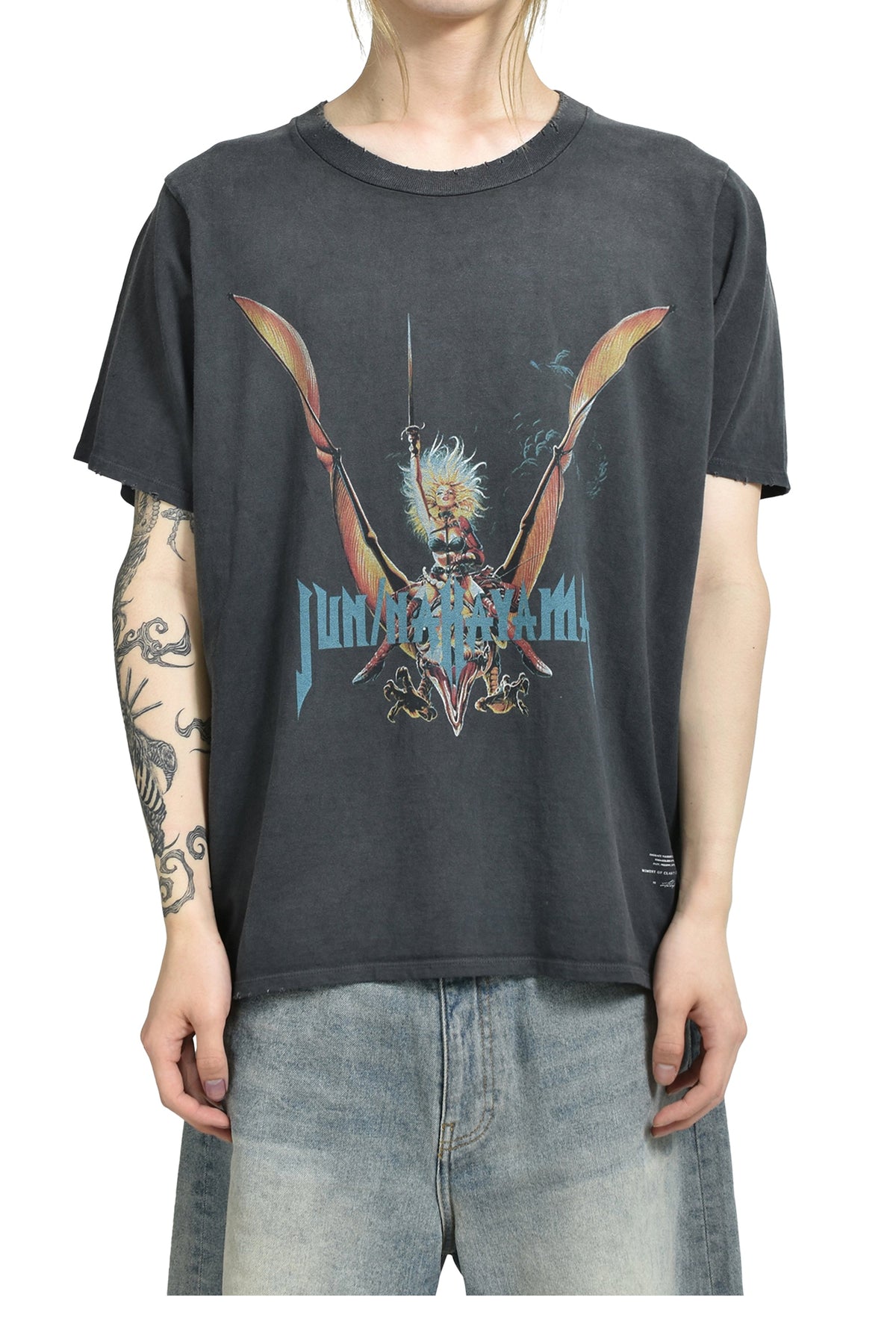 JUN/NAKAYAMA ジュン/中山 【本物保証】 Tシャツ ストリート系 メンズ HM T-SHIRTS / BLK