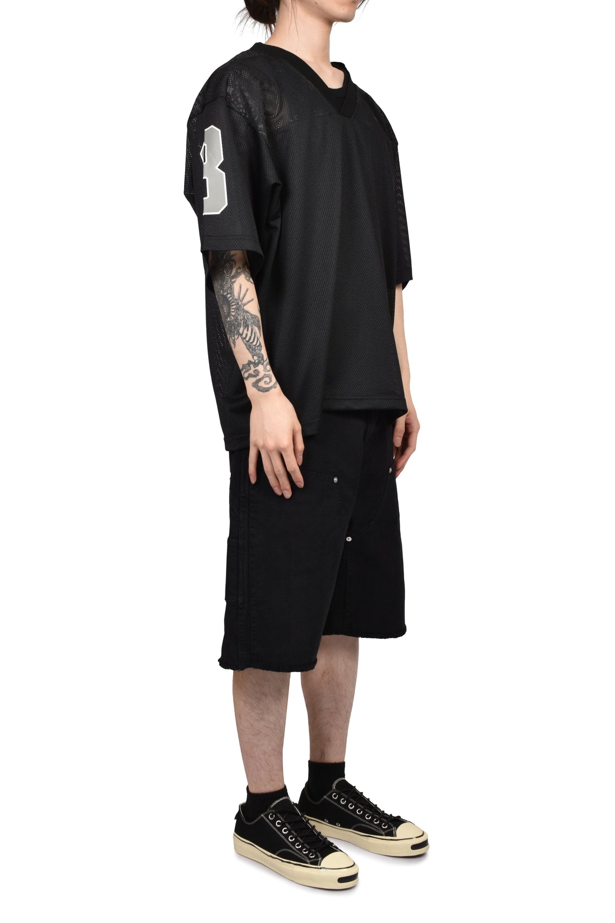 JUN/NAKAYAMA ジュン/中山 【本物保証】 シャツ ストリート系 メンズ JN MESH SHIRTS / BLK