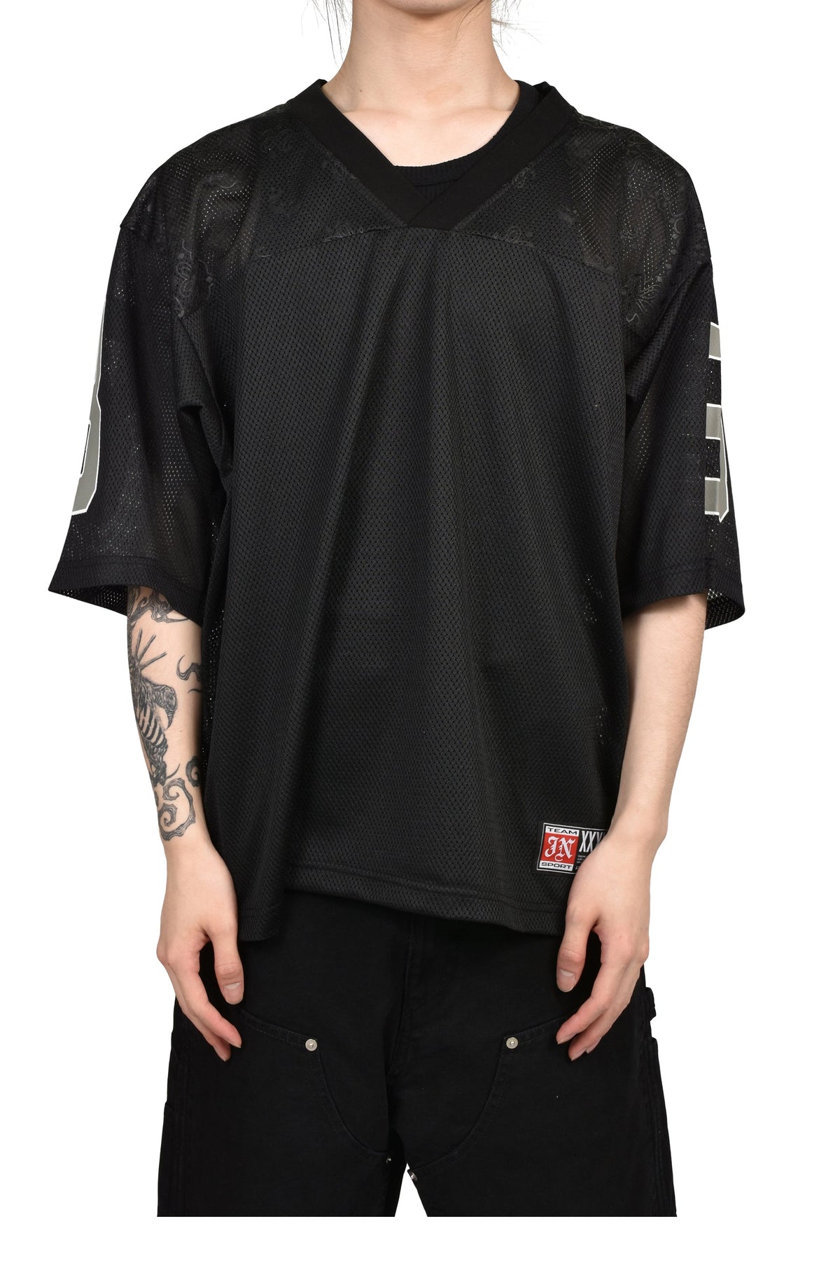 JUN/NAKAYAMA ジュン/中山 【本物保証】 シャツ ストリート系 メンズ JN MESH SHIRTS / BLK