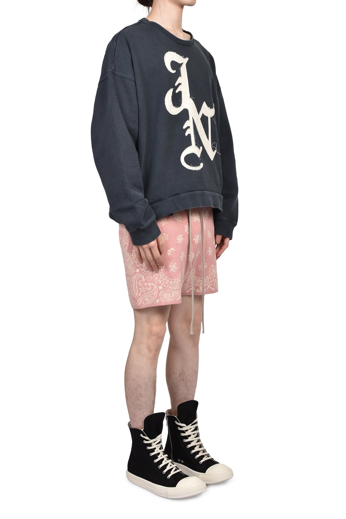 JUN/NAKAYAMA ジュン/中山 【本物保証】 スウェット ストリート系 メンズ JN PATCH CREWNECK / BLK
