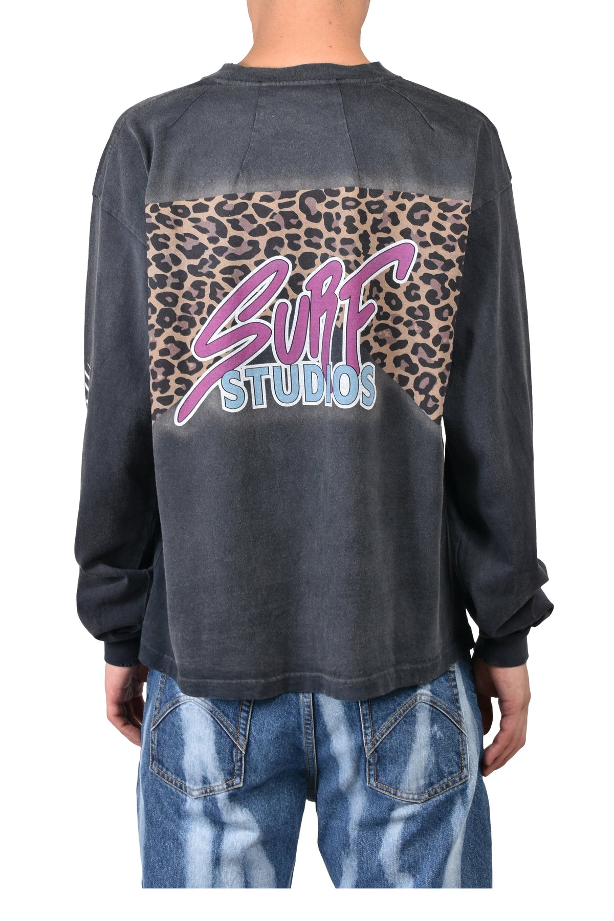 JUN/NAKAYAMA ジュン/中山 【本物保証】 Tシャツ ストリート系 メンズ LEOPARD L/S T-SHIRTS / BLK