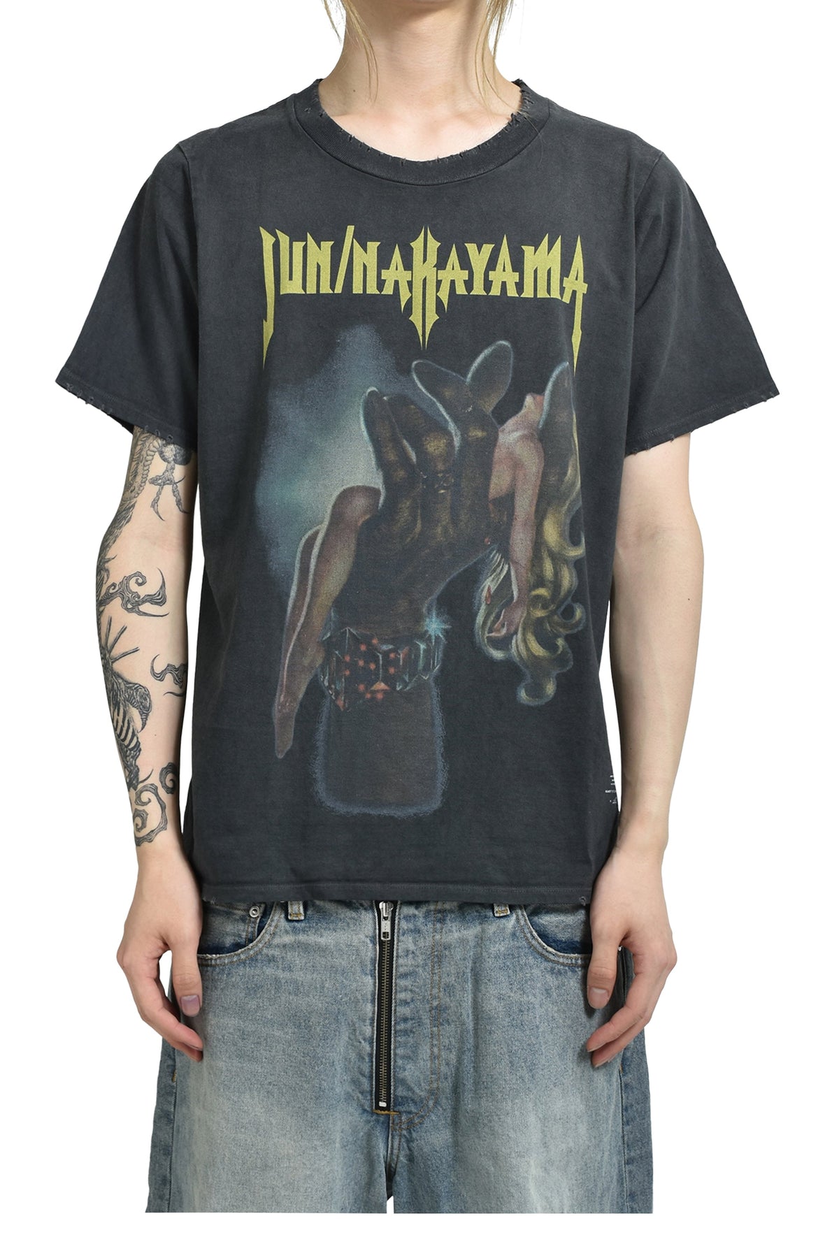 JUN/NAKAYAMA ジュン/中山 【本物保証】 Tシャツ ストリート系 メンズ MAKE LOVE T-SHIRTS / BLK
