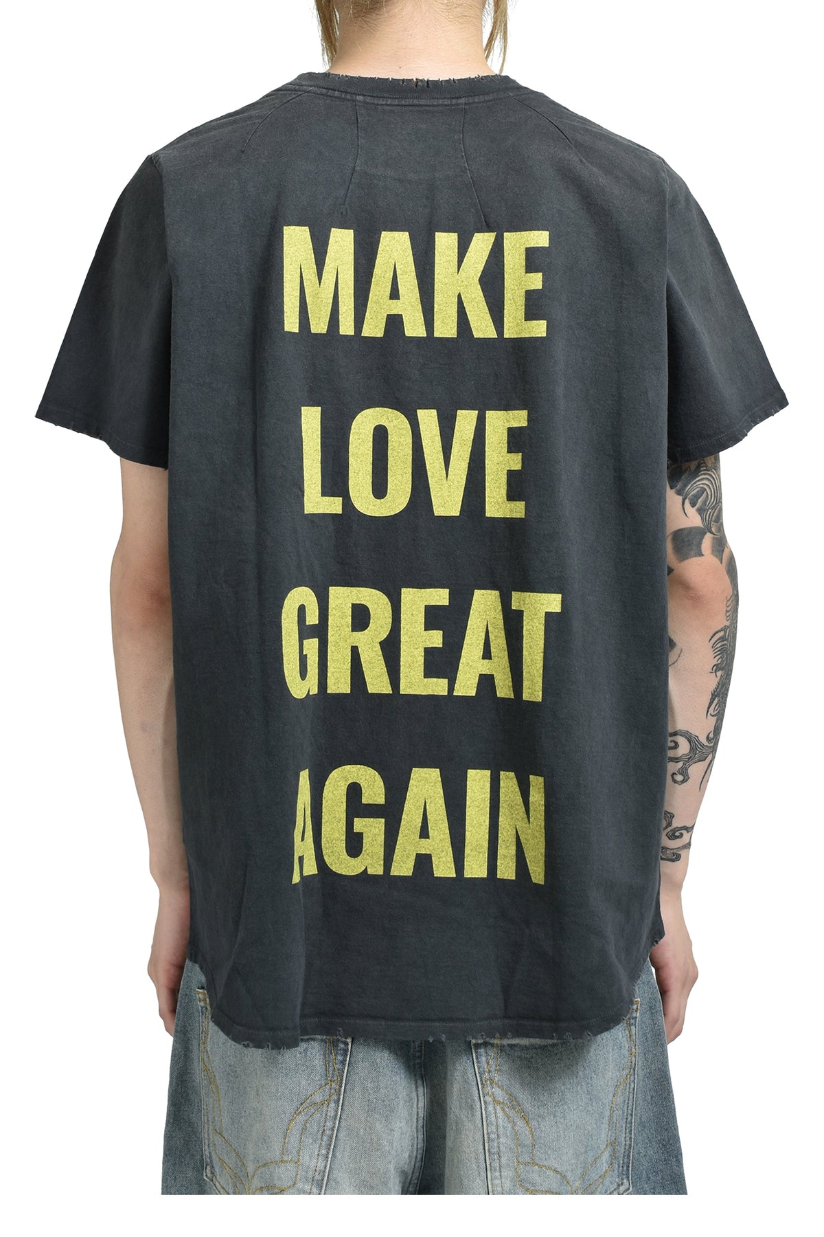 JUN/NAKAYAMA ジュン/中山 【本物保証】 Tシャツ ストリート系 メンズ MAKE LOVE T-SHIRTS / BLK