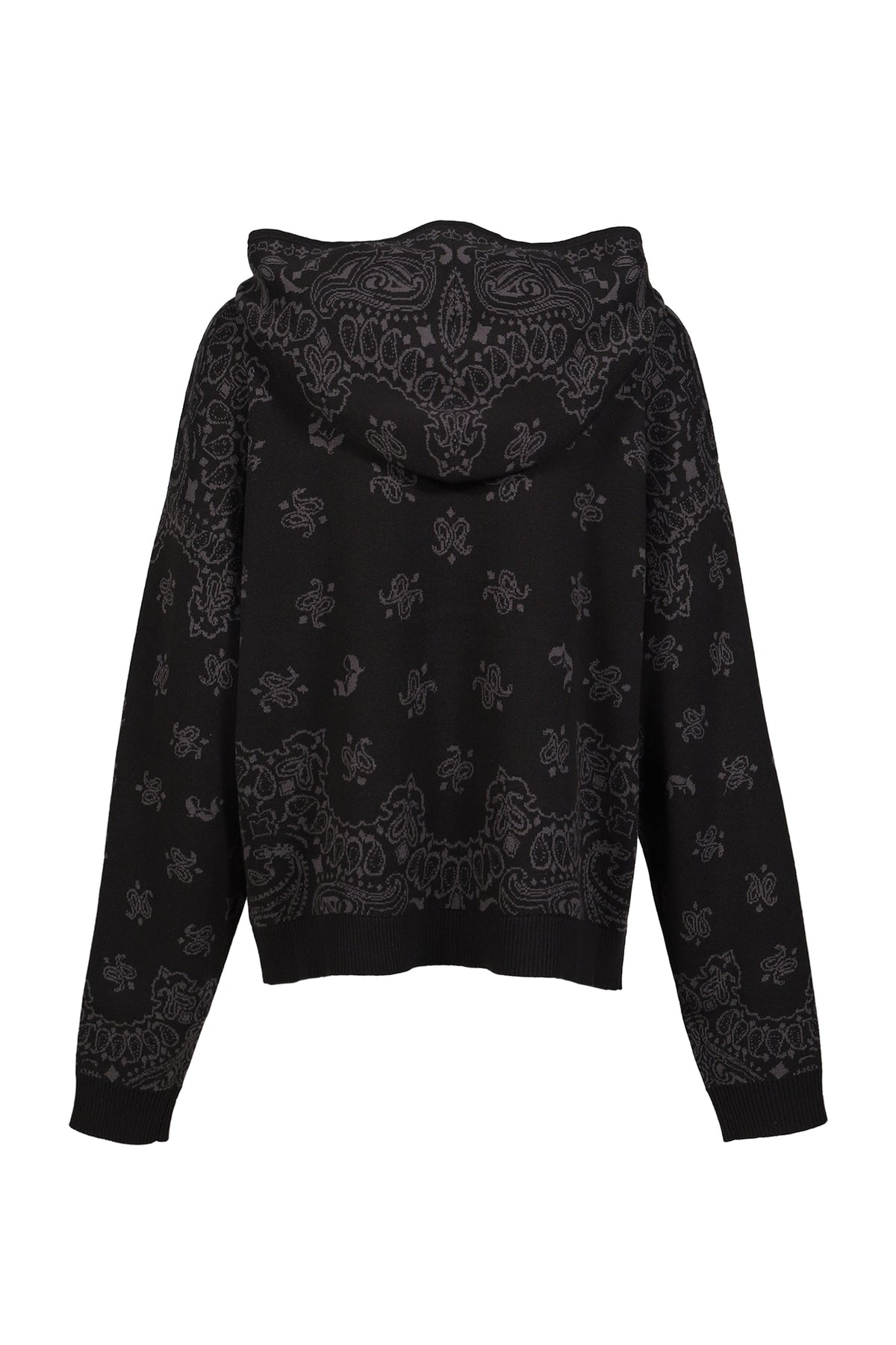 JUN/NAKAYAMA ジュン/中山 【本物保証】 パーカー ストリート系 メンズ PAISLEY KNIT HOODIE / BLK