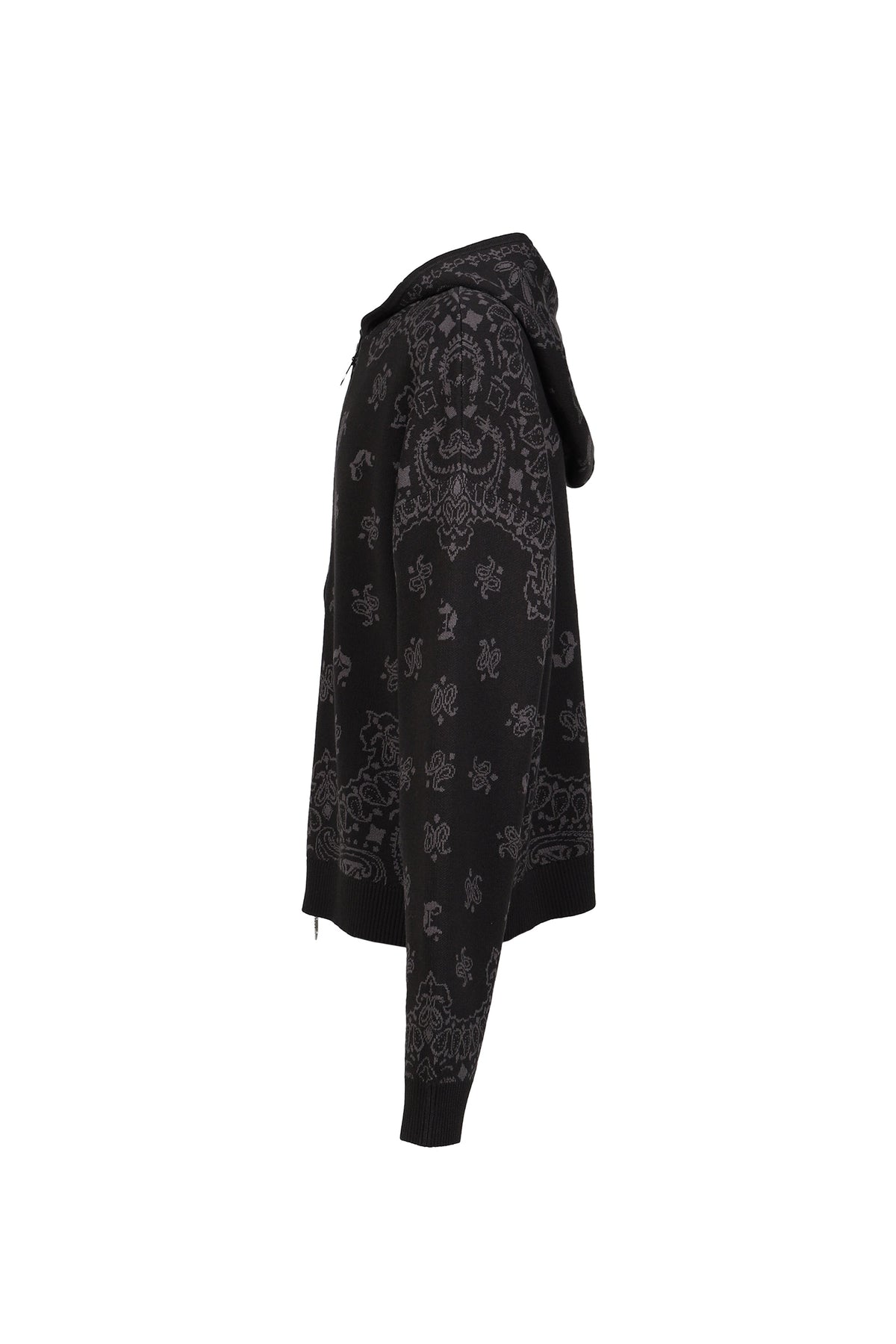 JUN/NAKAYAMA ジュン/中山 【本物保証】 パーカー ストリート系 メンズ PAISLEY KNIT HOODIE / BLK