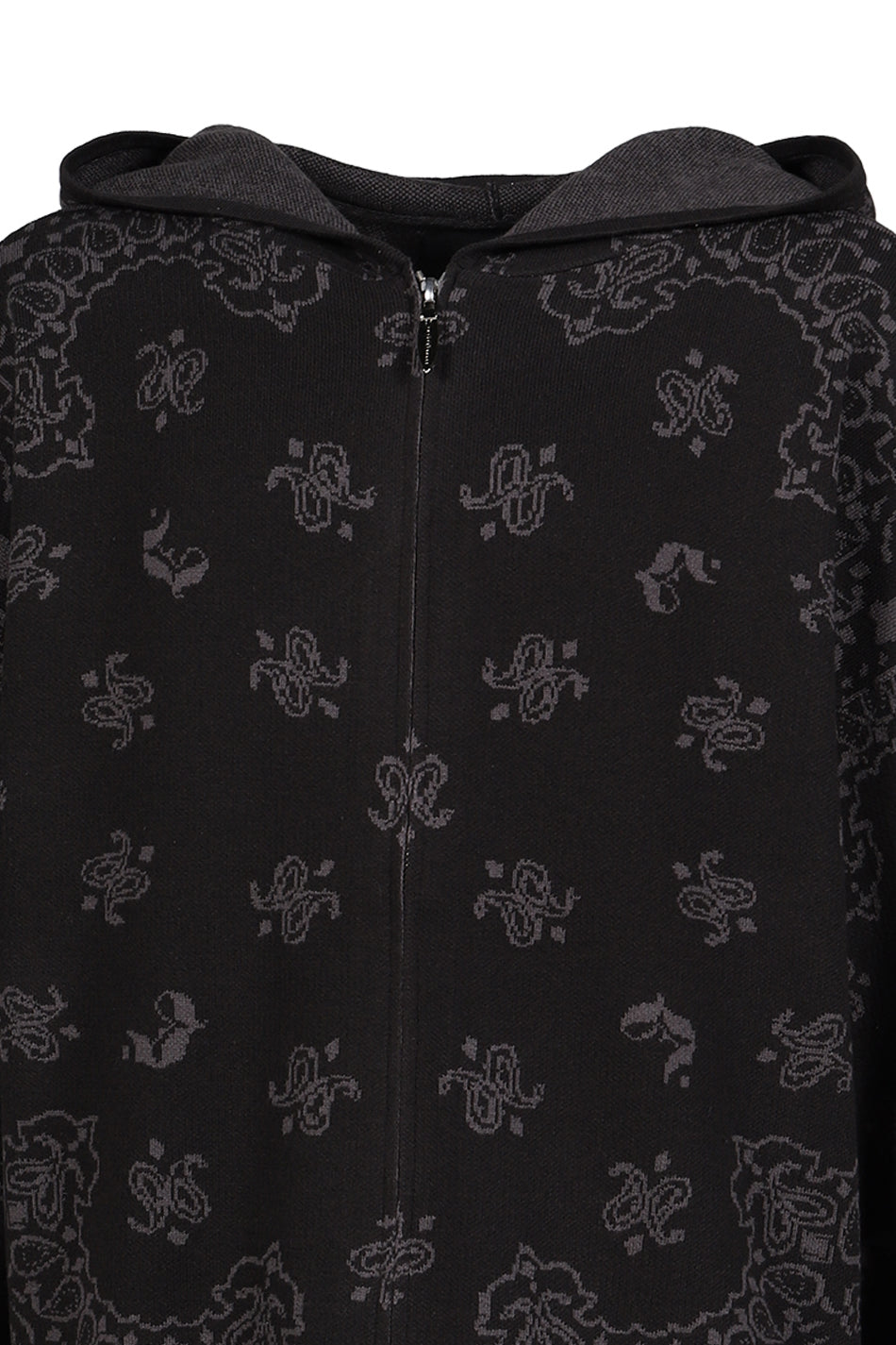 JUN/NAKAYAMA ジュン/中山 【本物保証】 パーカー ストリート系 メンズ PAISLEY KNIT HOODIE / BLK