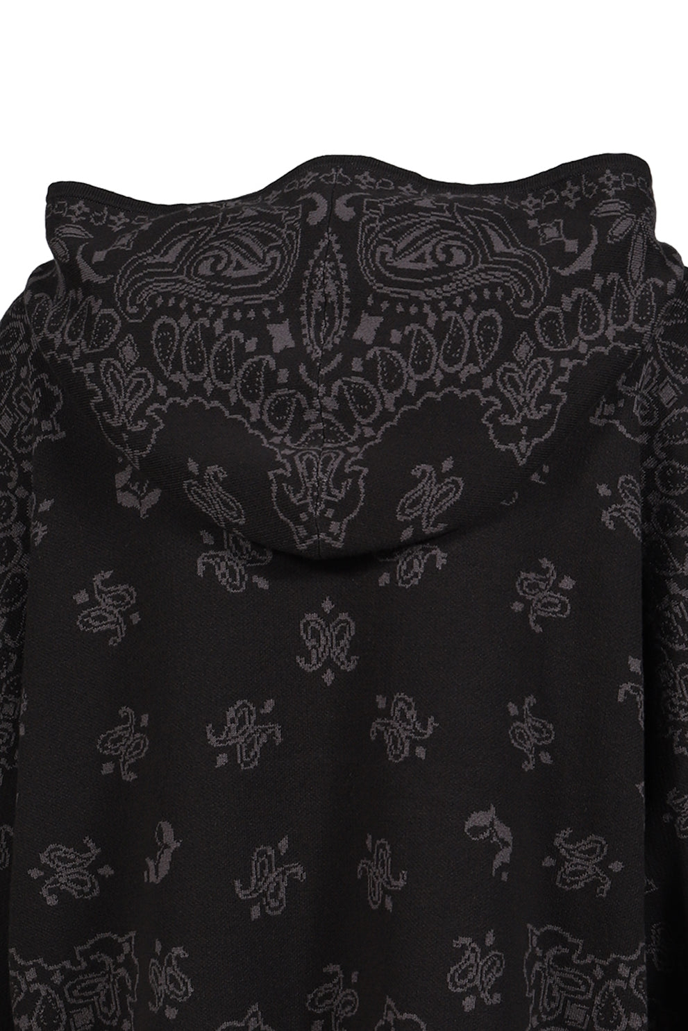 JUN/NAKAYAMA ジュン/中山 【本物保証】 パーカー ストリート系 メンズ PAISLEY KNIT HOODIE / BLK