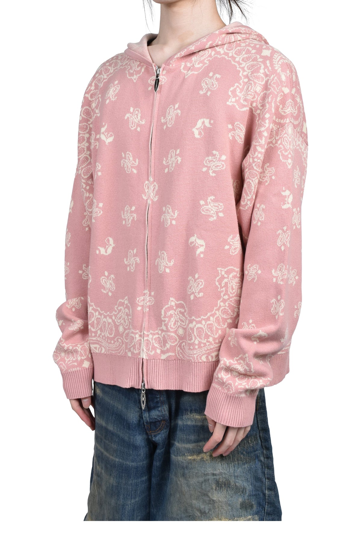JUN/NAKAYAMA ジュン/中山 【本物保証】 パーカー ストリート系 メンズ PAISLEY KNIT HOODIE / PNK