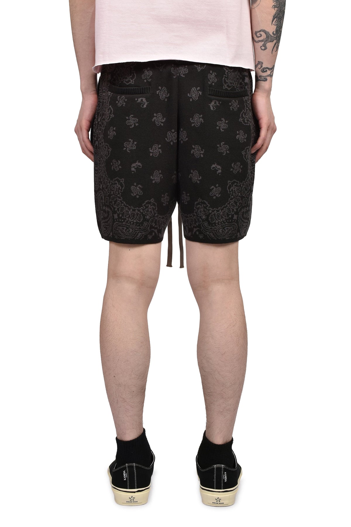 JUN/NAKAYAMA ジュン/中山 【本物保証】 ニット ストリート系 メンズ PAISLEY KNIT SHORTS / BLK