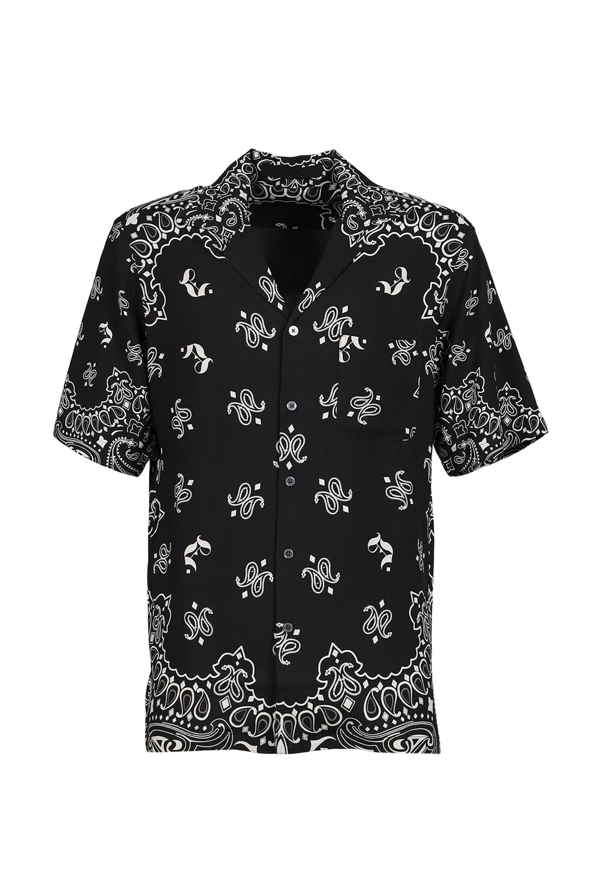 JUN/NAKAYAMA ジュン/中山 【本物保証】 シャツ ストリート系 メンズ PAISLEY SHORT SLEEVE SHIRTS / BLK