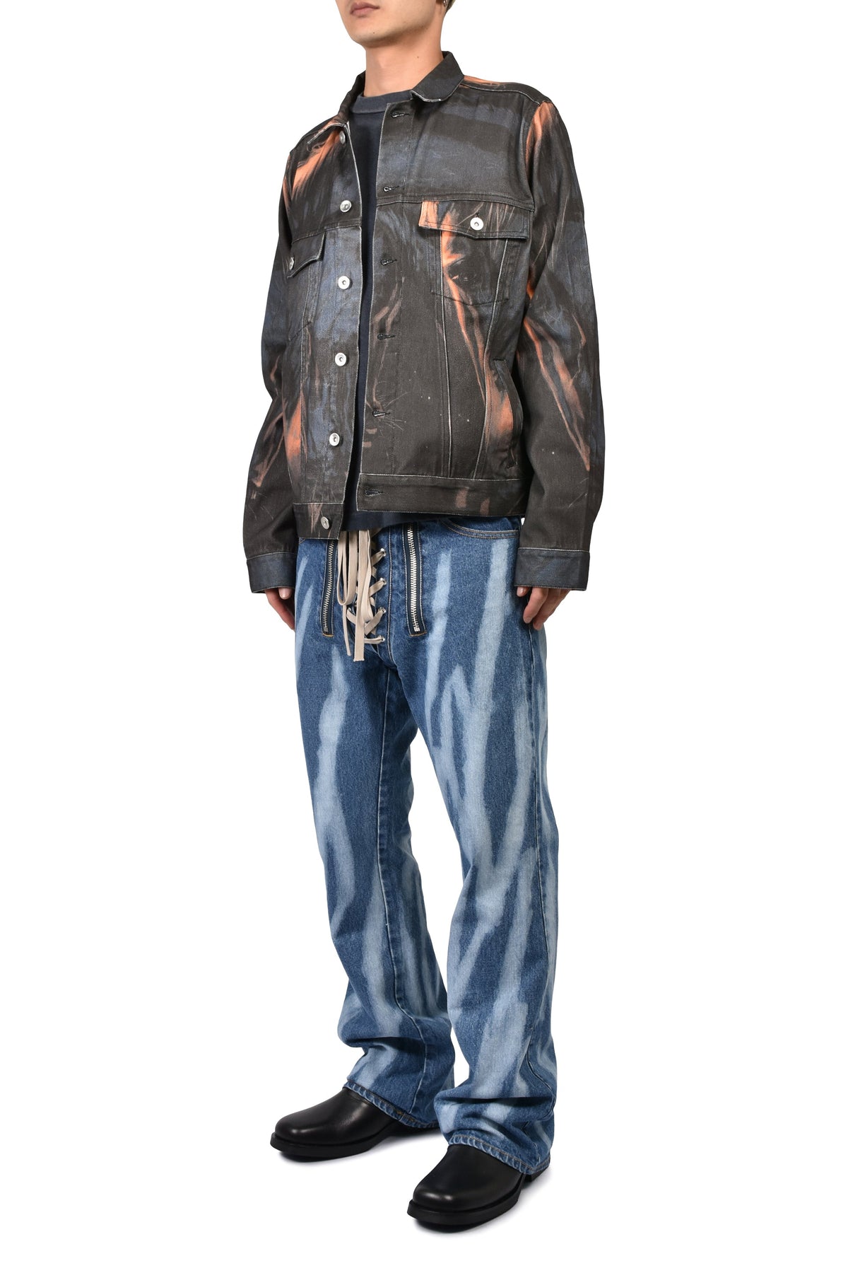 JUN/NAKAYAMA ジュン/中山 【本物保証】 ジャケット ストリート系 メンズ RUNAWAY DENIM JACKET / BLK