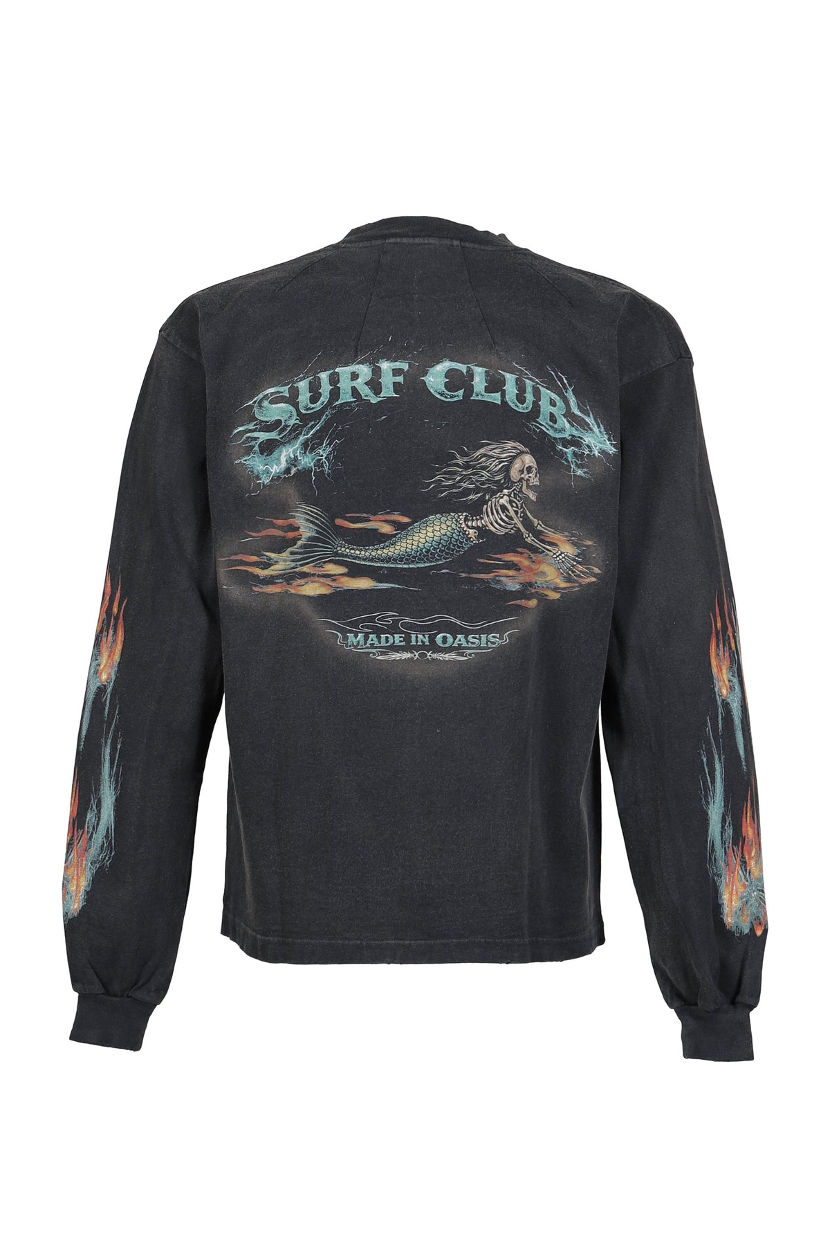 JUN/NAKAYAMA ジュン/中山 【本物保証】 Tシャツ ストリート系 メンズ SURF CLUB L/S T-SHIRTS / BLK
