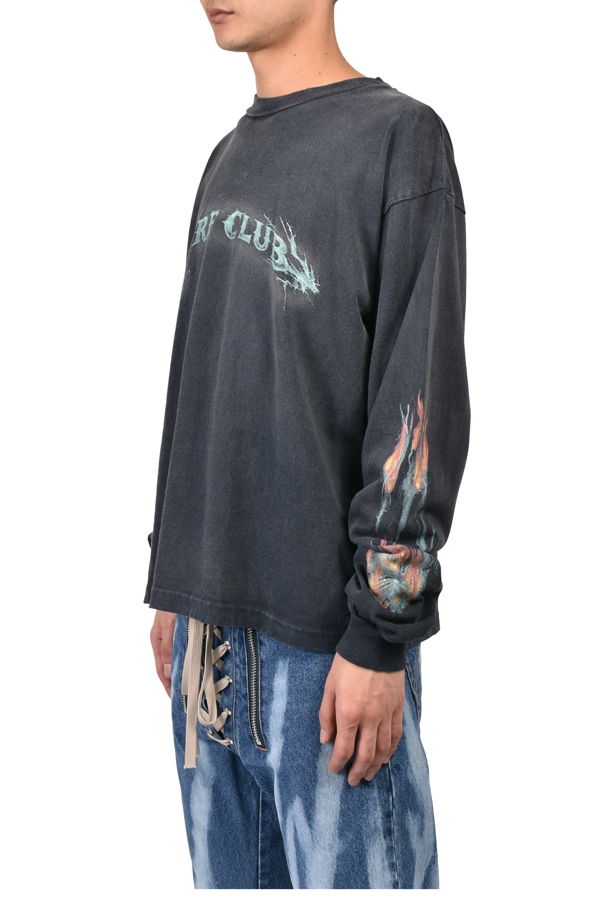 JUN/NAKAYAMA ジュン/中山 【本物保証】 Tシャツ ストリート系 メンズ SURF CLUB L/S T-SHIRTS / BLK