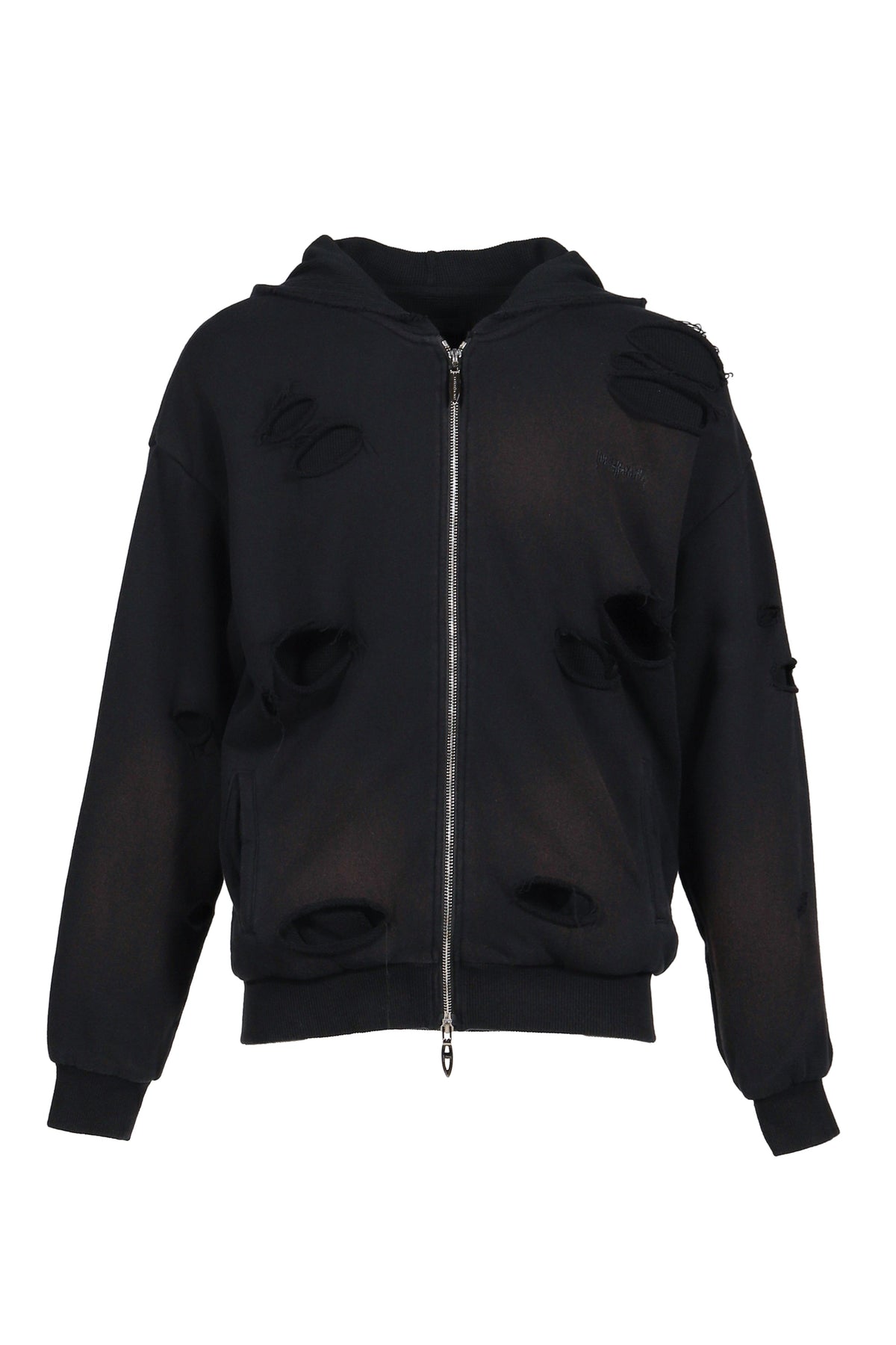JUN/NAKAYAMA ジュン/中山 【本物保証】 パーカー ストリート系 メンズ THERMAL LAYERED ZIP HOODIE / BLK