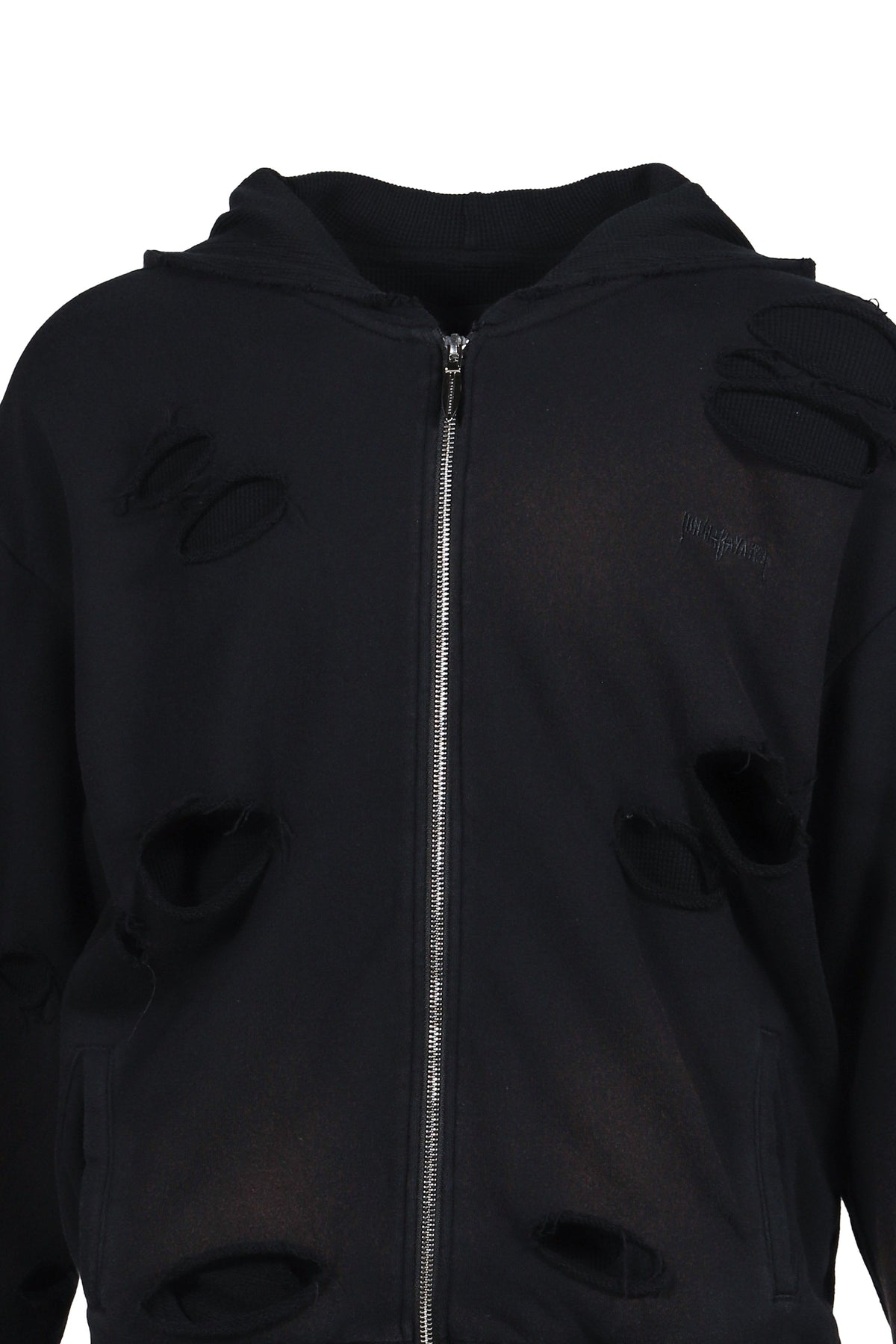 JUN/NAKAYAMA ジュン/中山 【本物保証】 パーカー ストリート系 メンズ THERMAL LAYERED ZIP HOODIE / BLK