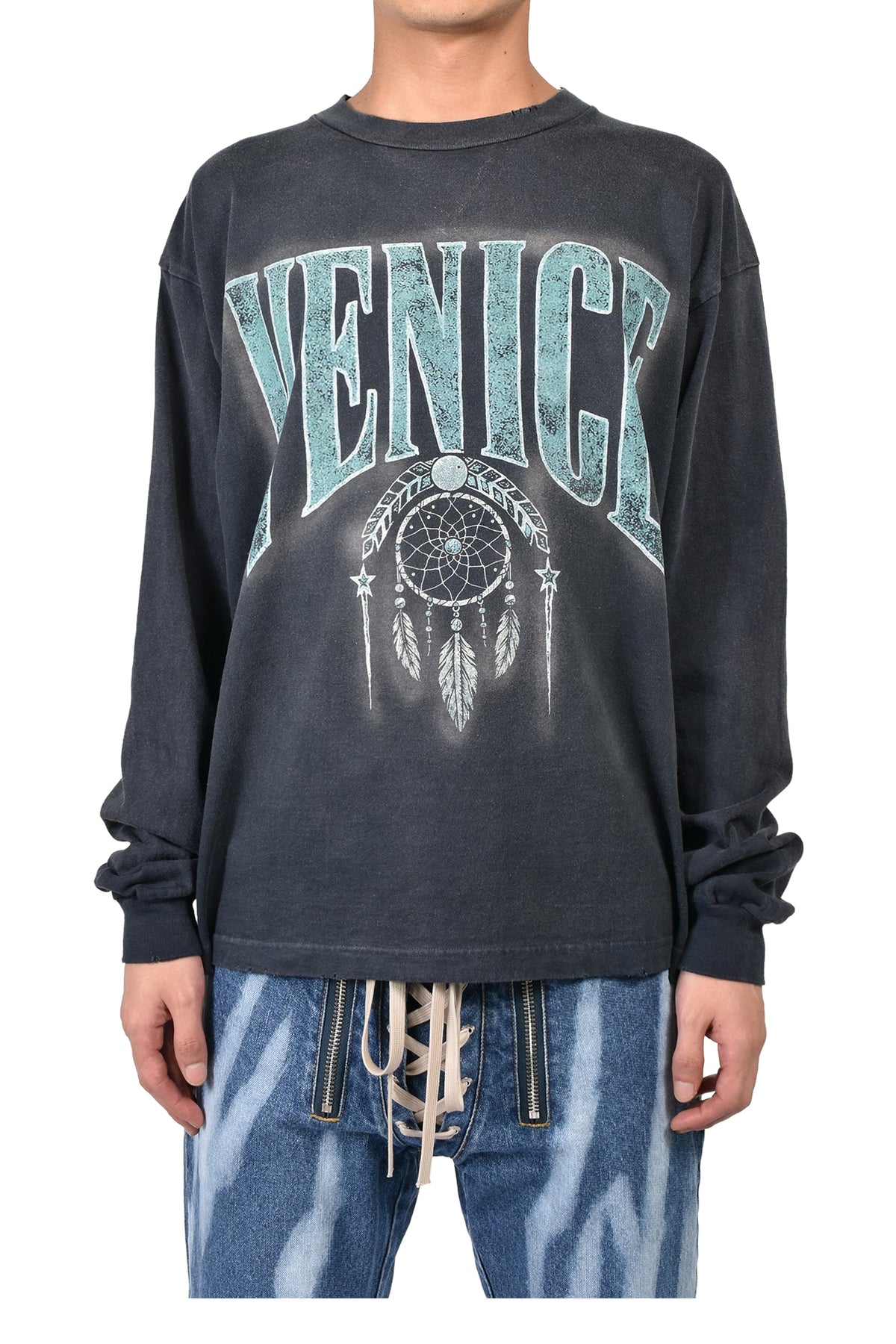 JUN/NAKAYAMA ジュン/中山 【本物保証】 Tシャツ ストリート系 メンズ VENICE L/S T-SHIRTS / BLK