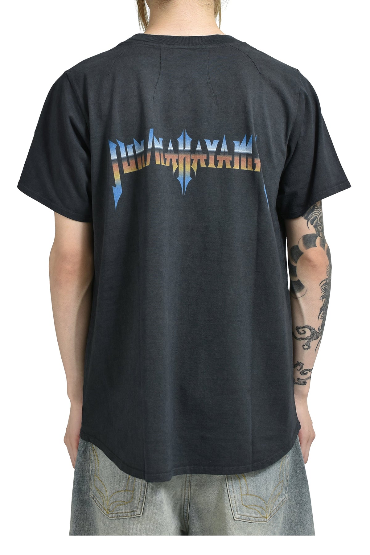 JUN/NAKAYAMA ジュン/中山 【本物保証】 Tシャツ ストリート系 メンズ WAVE T-SHIRTS / BLK