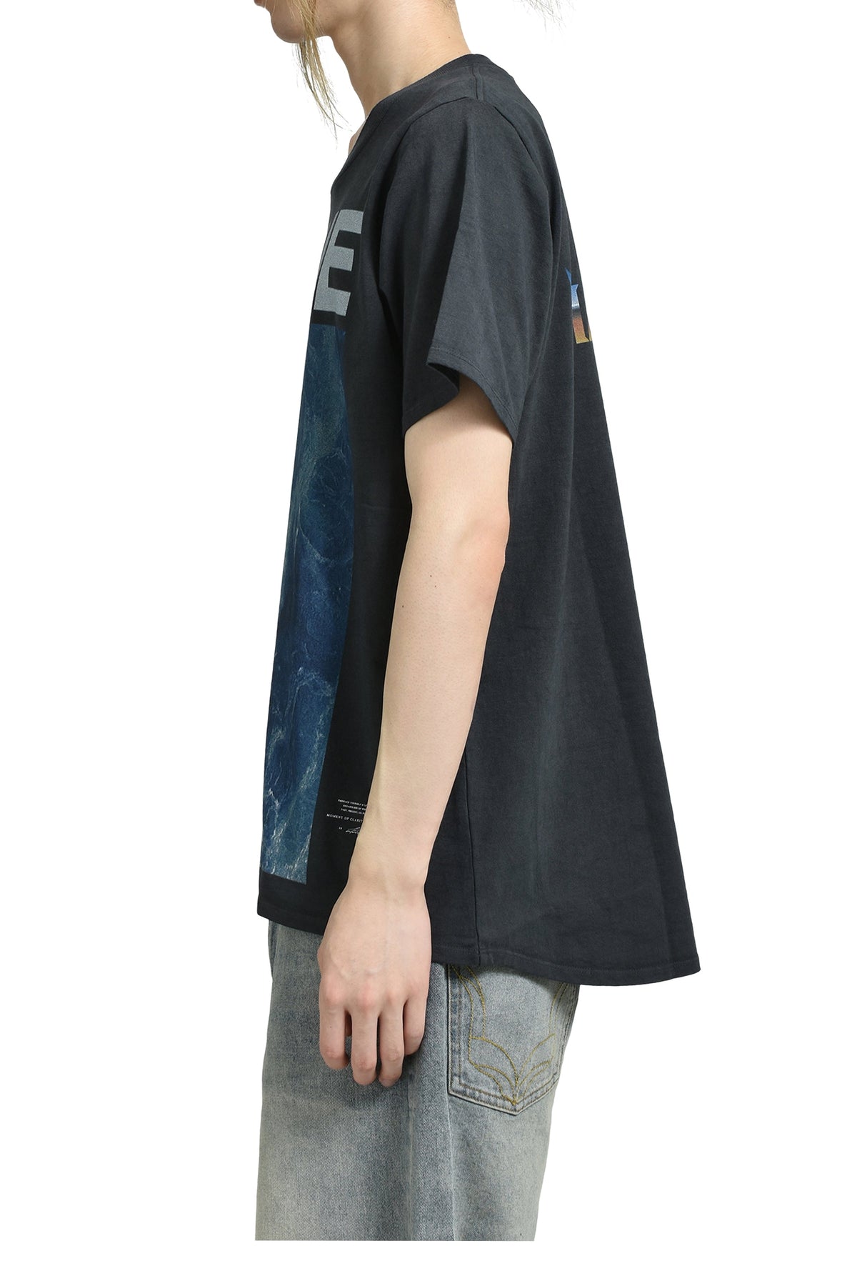 JUN/NAKAYAMA ジュン/中山 【本物保証】 Tシャツ ストリート系 メンズ WAVE T-SHIRTS / BLK