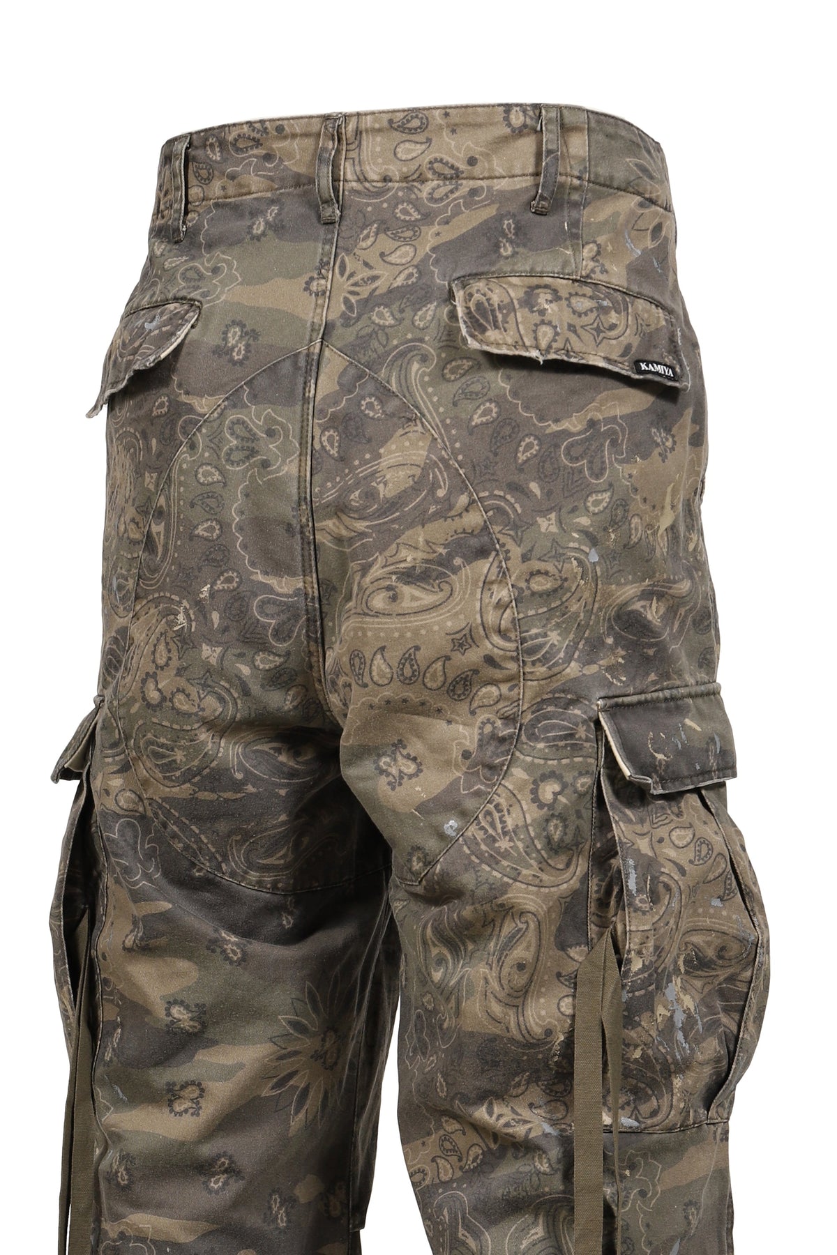 KAMIYA カミヤ 【本物保証】 カーゴパンツ ストリート系 メンズ PAISLEY CAMO CARGO PANTS / KHA