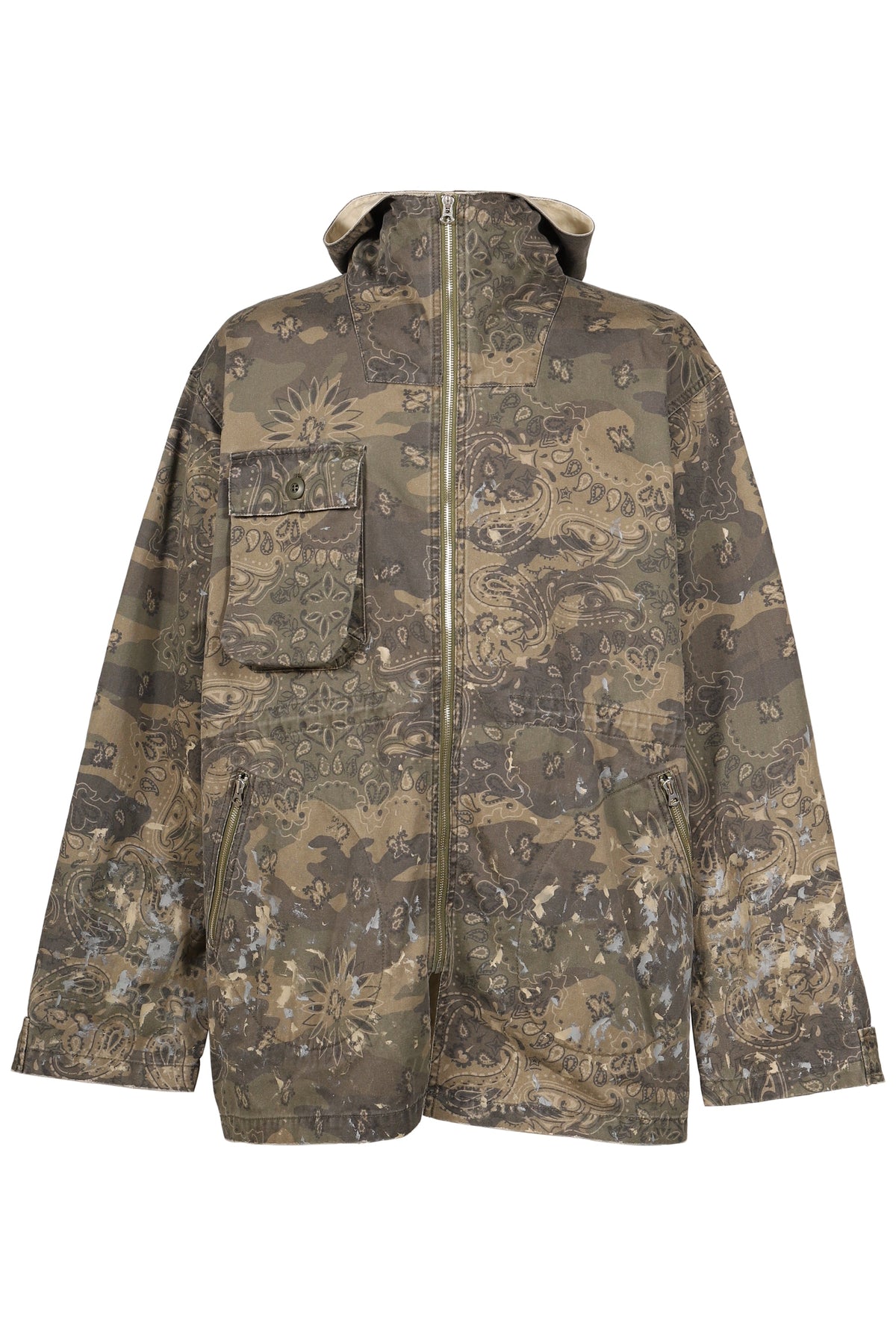 KAMIYA カミヤ 【本物保証】 パーカー ストリート系 メンズ PAISLEY CAMO HOODED BLOUSON / KHA