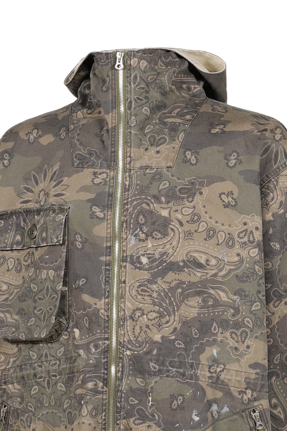 KAMIYA カミヤ 【本物保証】 パーカー ストリート系 メンズ PAISLEY CAMO HOODED BLOUSON / KHA