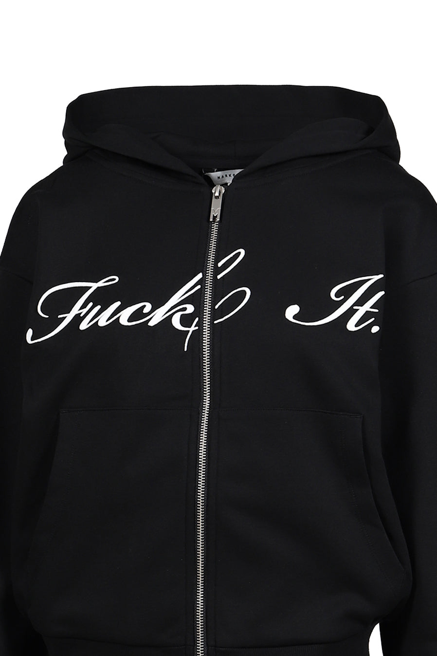MARKGONG 【本物保証】 パーカー ストリート系 レディース FUCK IT ZIP HOODIE / BLK