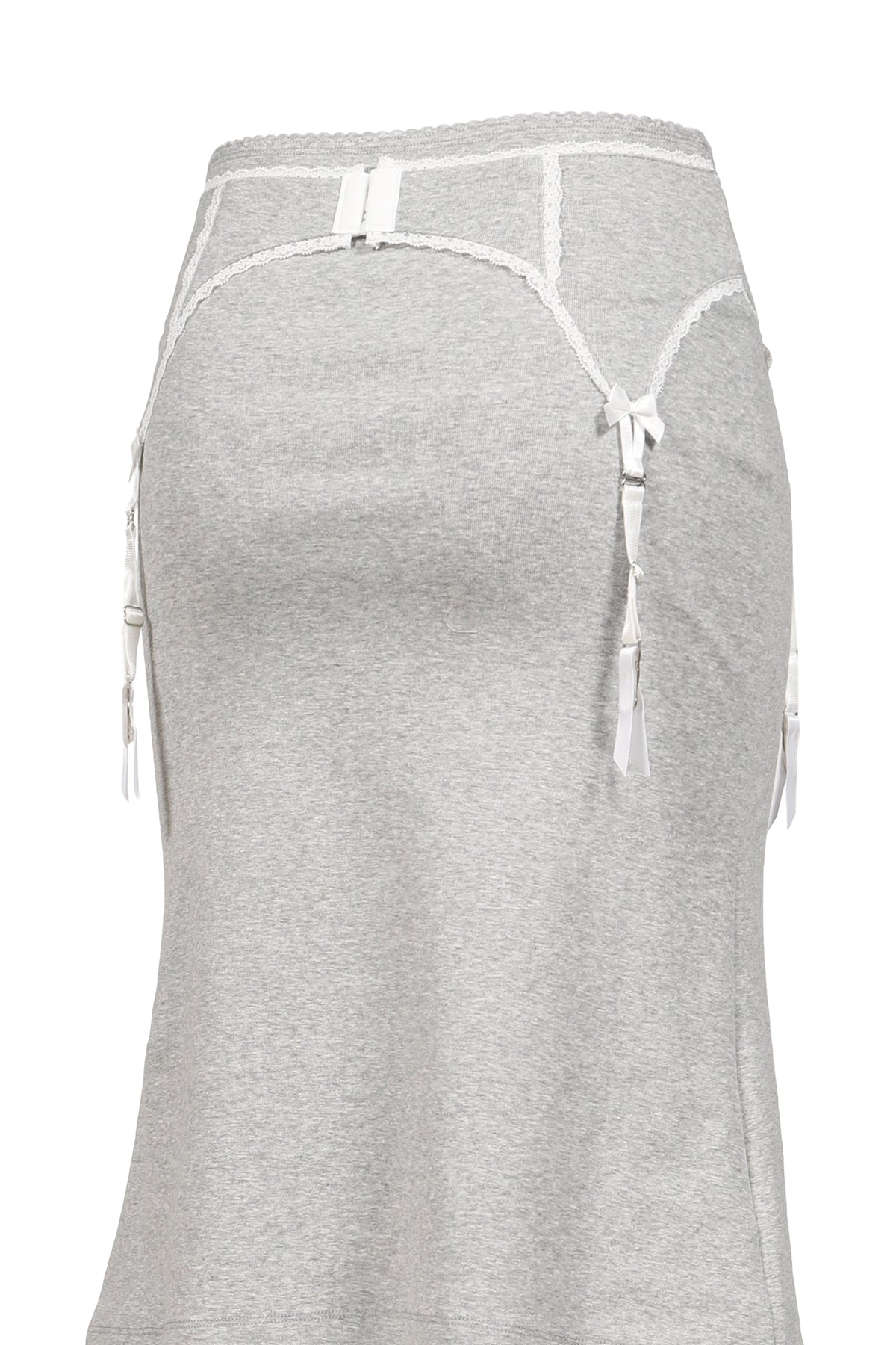 MARKGONG 【本物保証】 ニット ストリート系 レディース HEATHER GRAY GARTER DECORATED KNIT SKIRT / GRY
