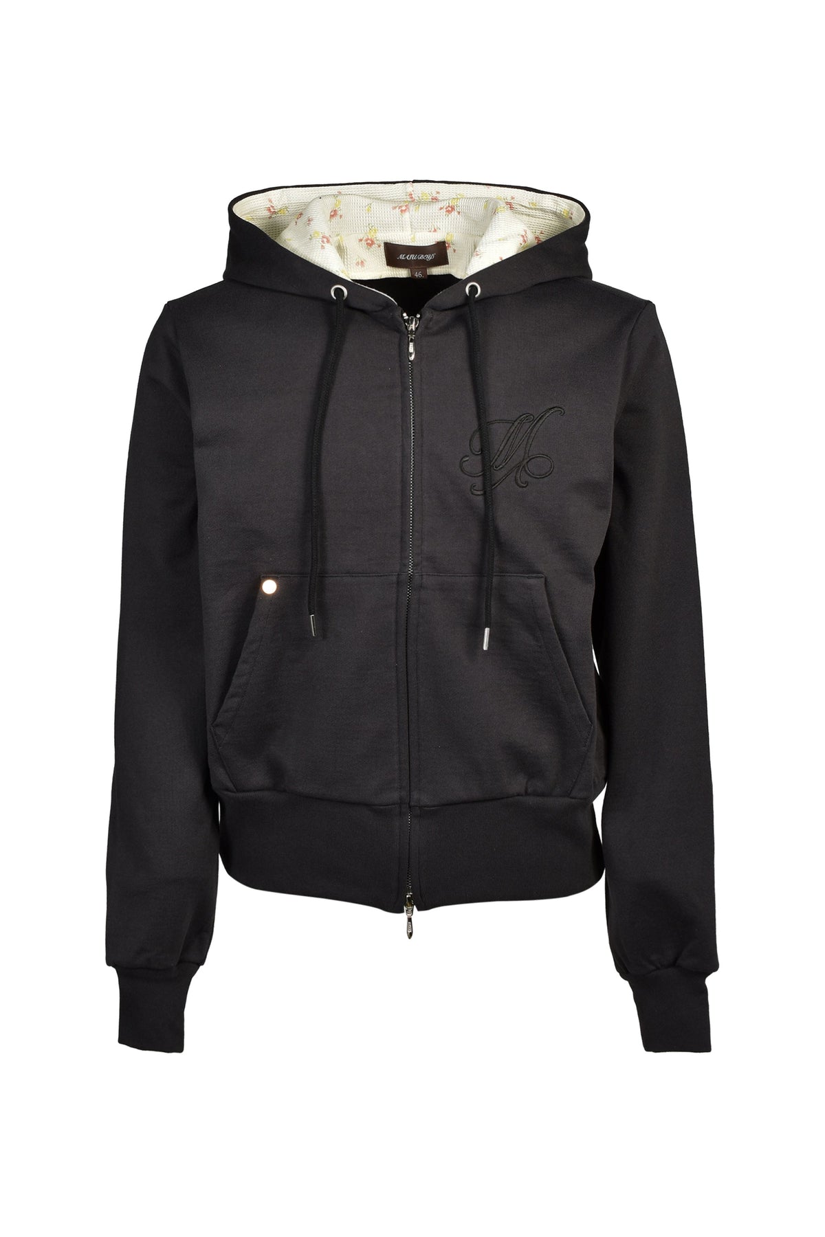 MASU エムエーエスユー 【本物保証】 パーカー ストリート系 メンズ MB FLOWER ZIP-UP HOODIE / BLK