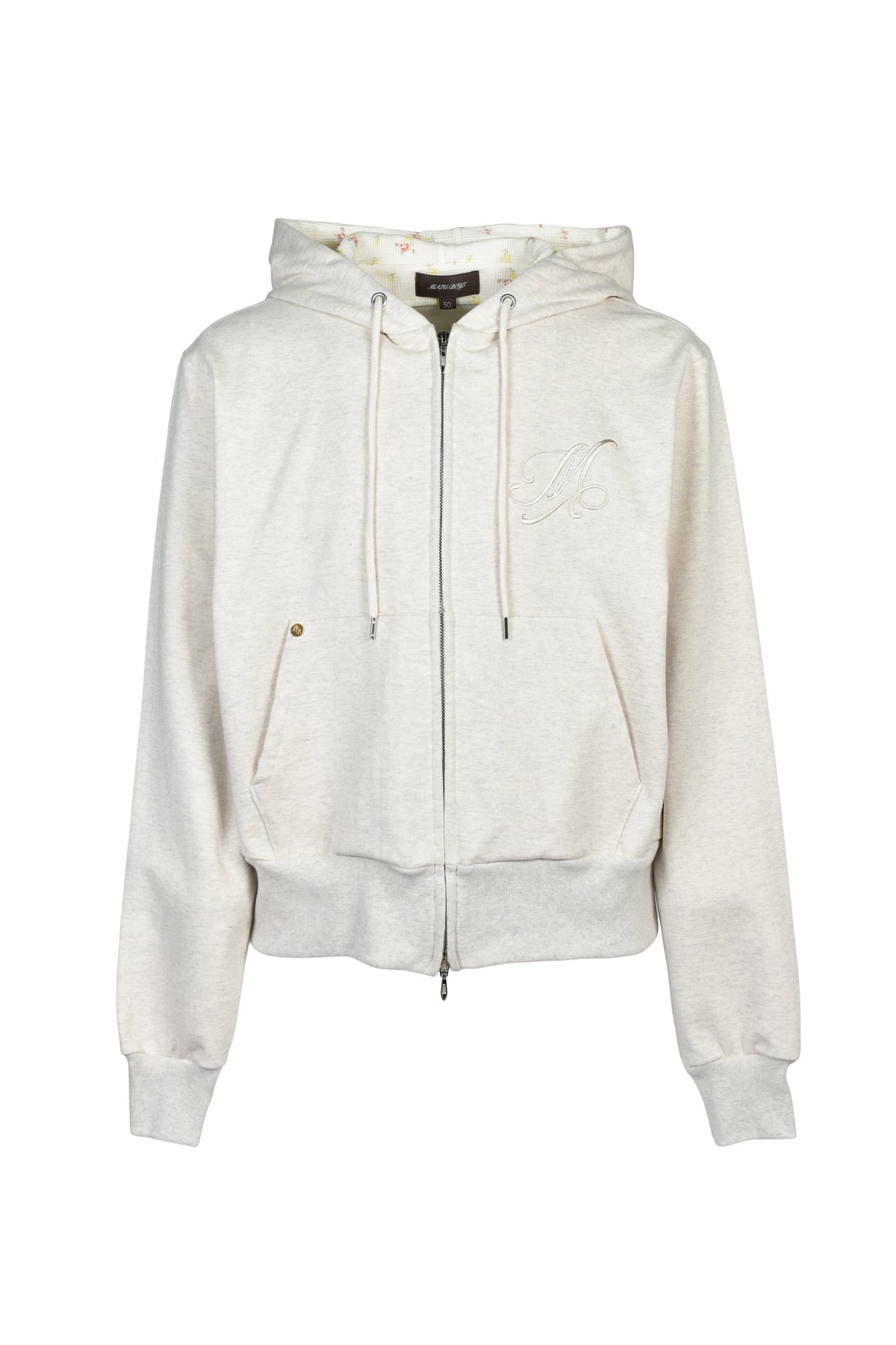MASU エムエーエスユー 【本物保証】 パーカー ストリート系 メンズ MB FLOWER ZIP-UP HOODIE / BLK