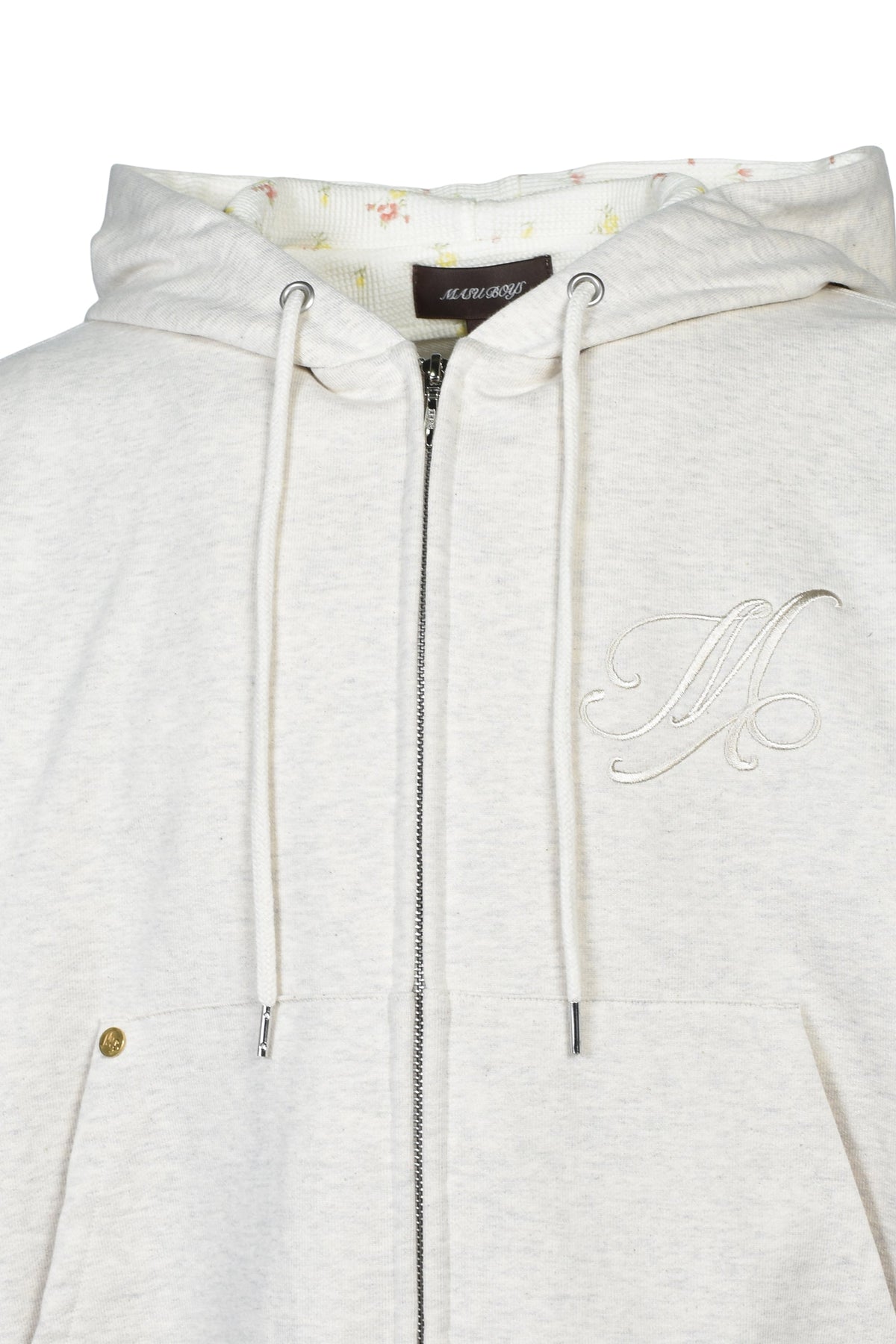 MASU エムエーエスユー 【本物保証】 パーカー ストリート系 メンズ MB FLOWER ZIP-UP HOODIE / BLK