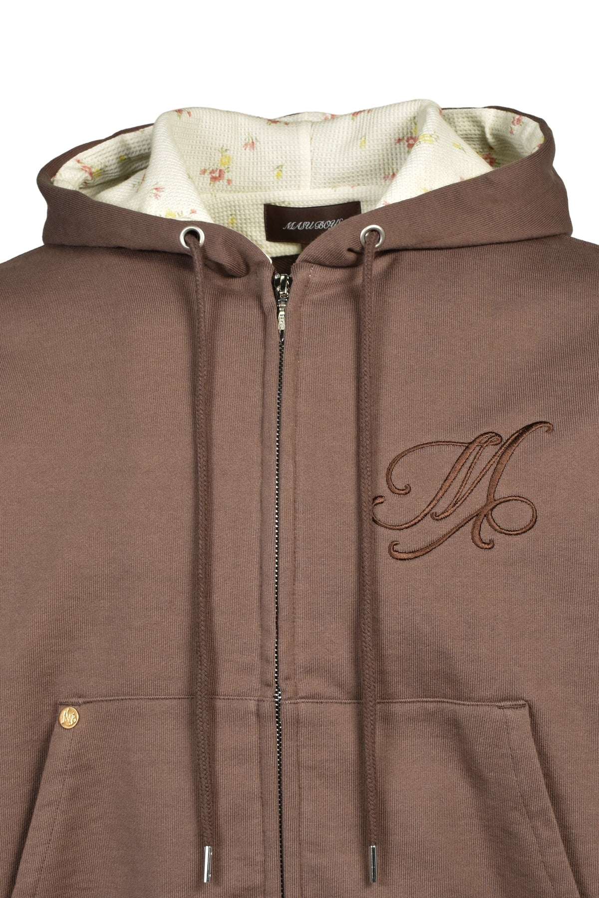MASU エムエーエスユー 【本物保証】 パーカー ストリート系 メンズ MB FLOWER ZIP-UP HOODIE / BLK