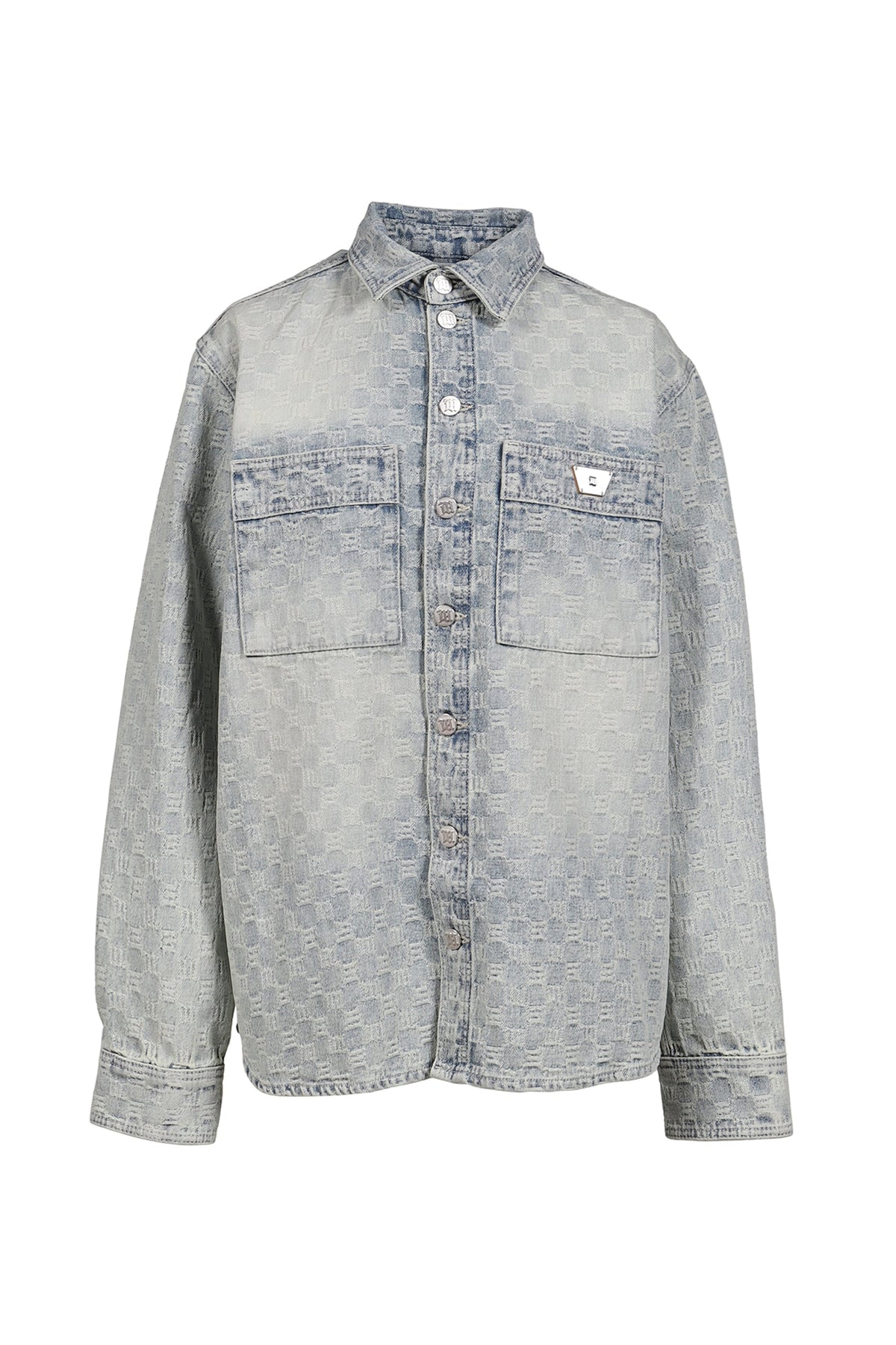 MISBHV 【本物保証】 シャツ ストリート系 メンズ MONOGRAM OCEAN WASHED OVERSHIRT / PALE BLU