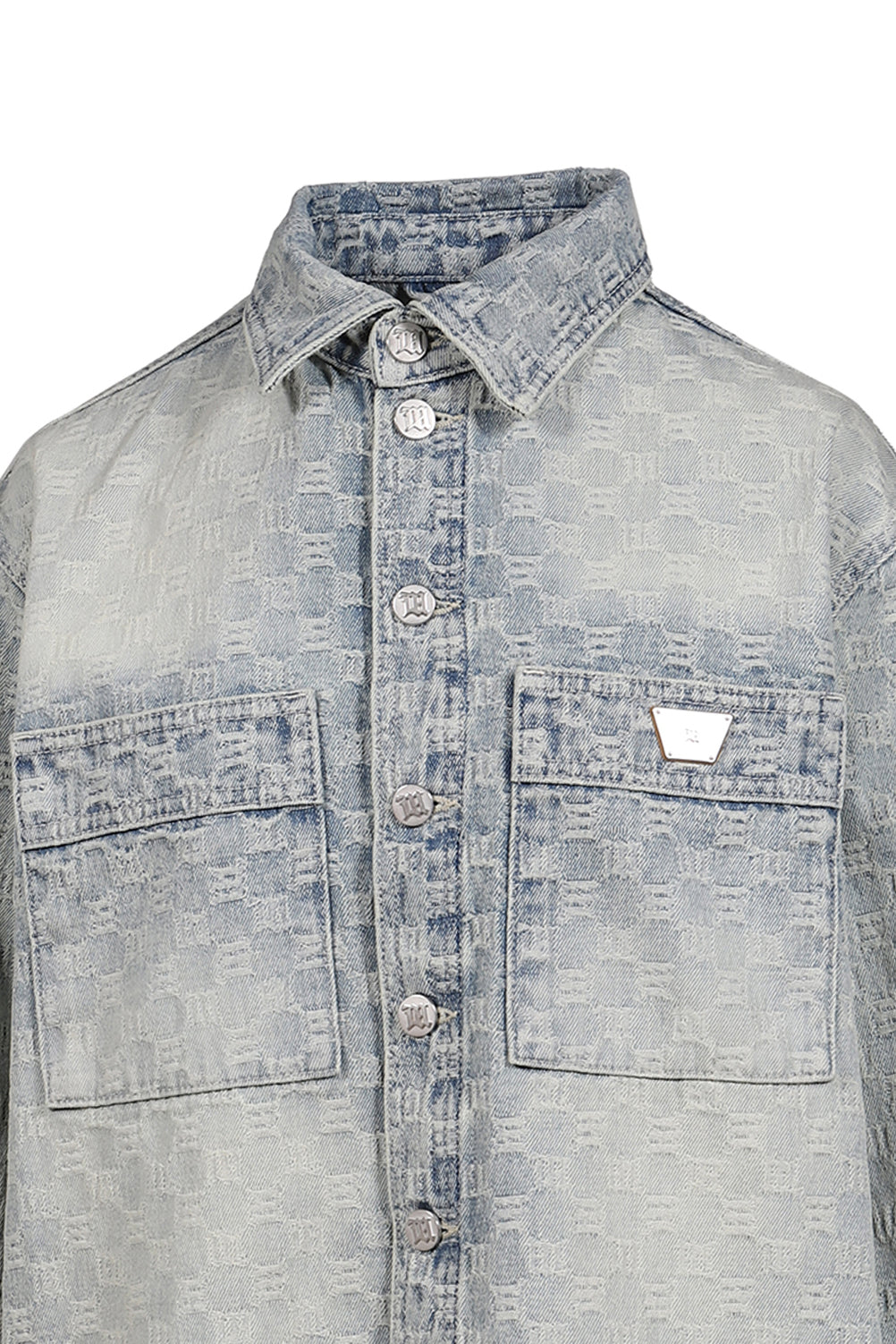 MISBHV 【本物保証】 シャツ ストリート系 メンズ MONOGRAM OCEAN WASHED OVERSHIRT / PALE BLU