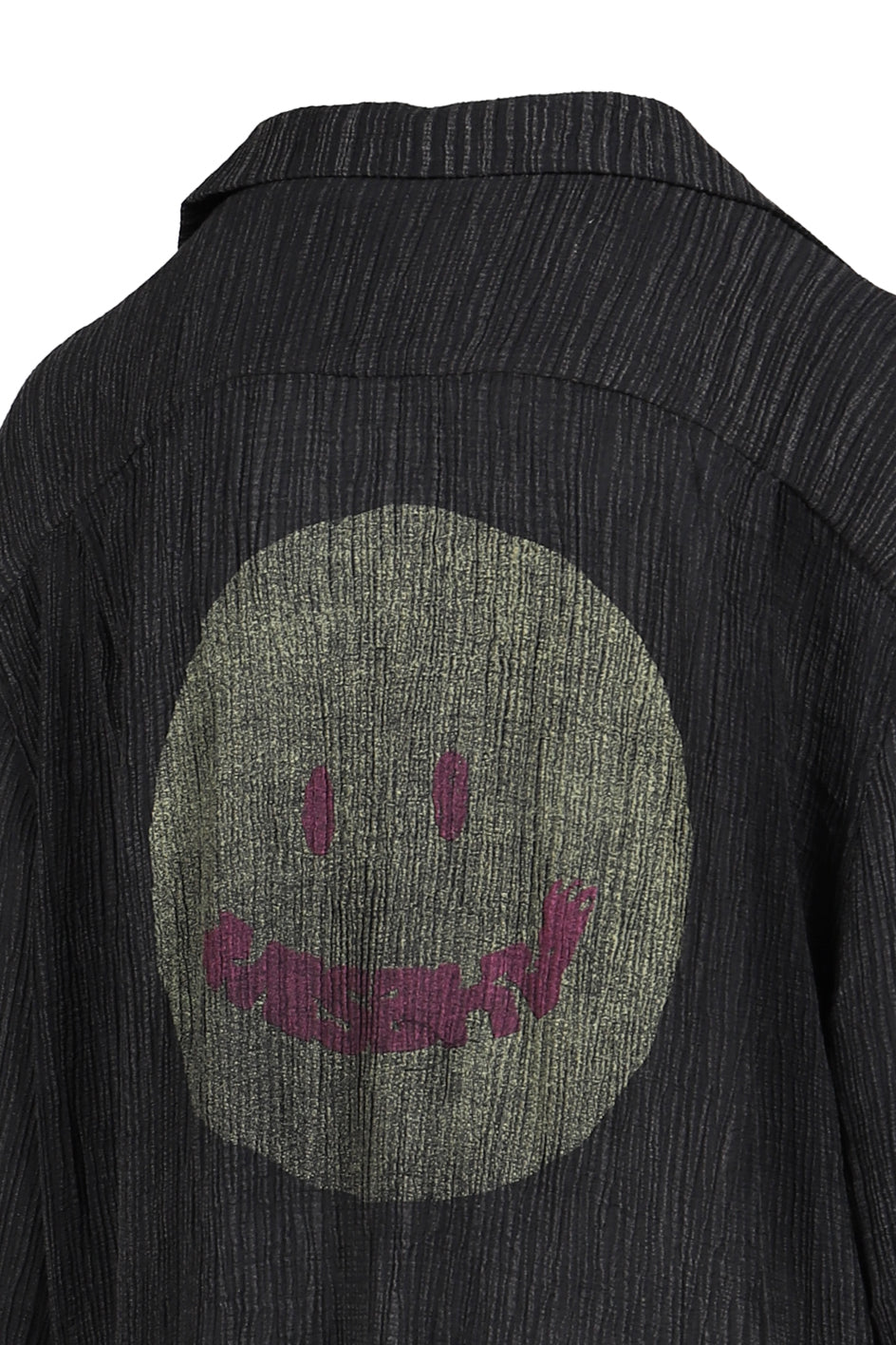 MISBHV 【本物保証】 シャツ ストリート系 メンズ SMILE SHIRT UNISEX / WASHED BLK