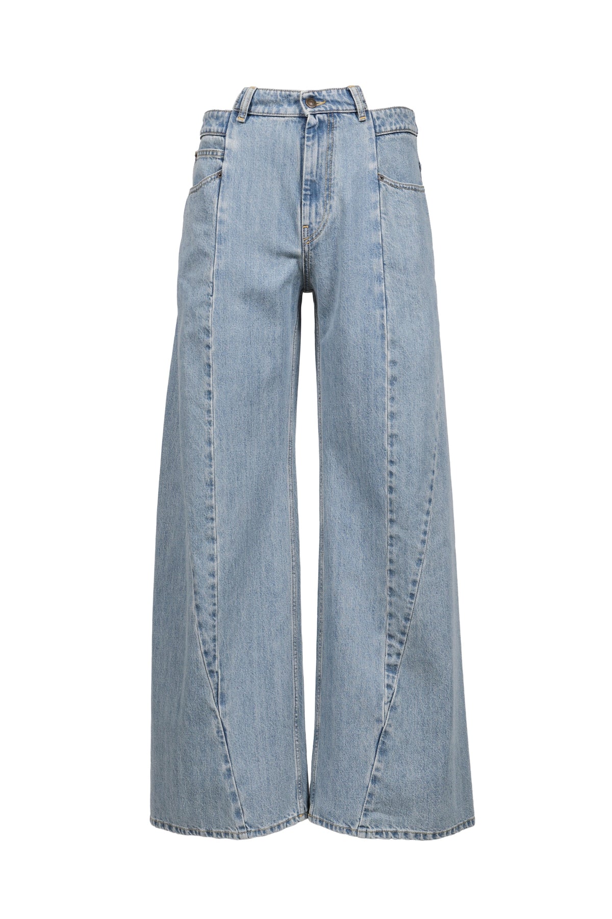 Maison Margiela メゾン マルジェラ 【本物保証】 デニムパンツ ストリート系 レディース SPLICED DENIM TROUSERS / BLU