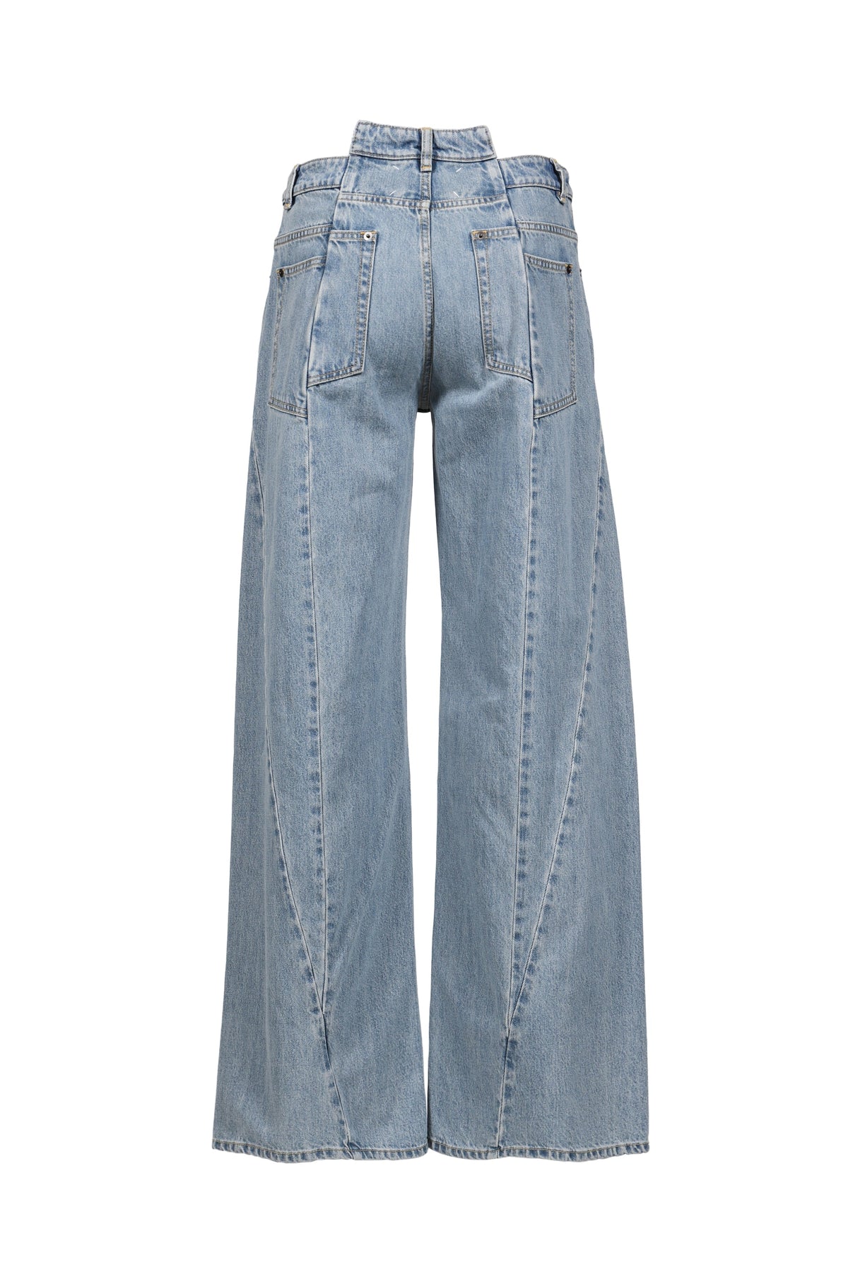 Maison Margiela メゾン マルジェラ 【本物保証】 デニムパンツ ストリート系 レディース SPLICED DENIM TROUSERS / BLU
