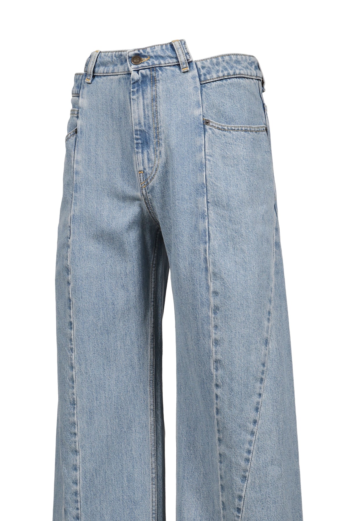 Maison Margiela メゾン マルジェラ 【本物保証】 デニムパンツ ストリート系 レディース SPLICED DENIM TROUSERS / BLU