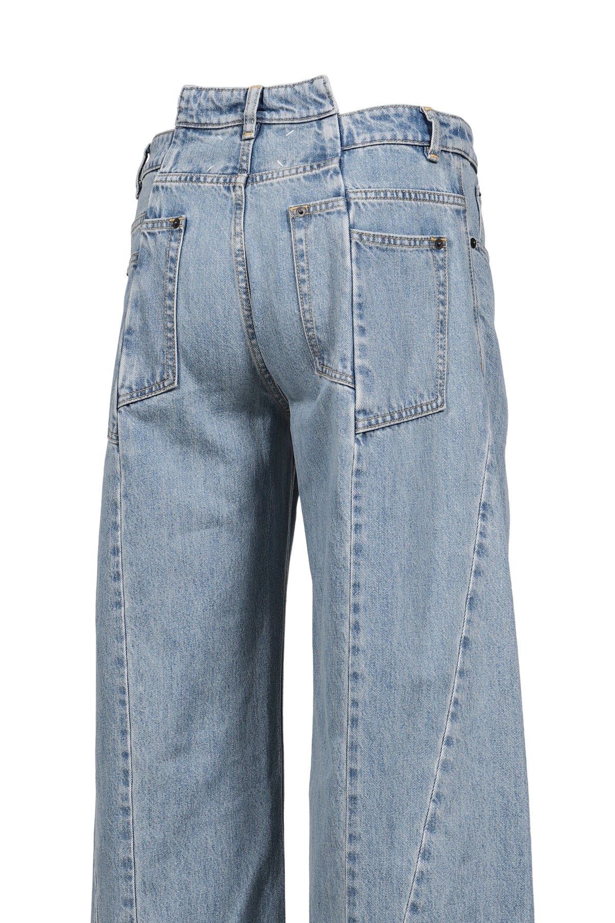 Maison Margiela メゾン マルジェラ 【本物保証】 デニムパンツ ストリート系 レディース SPLICED DENIM TROUSERS / BLU