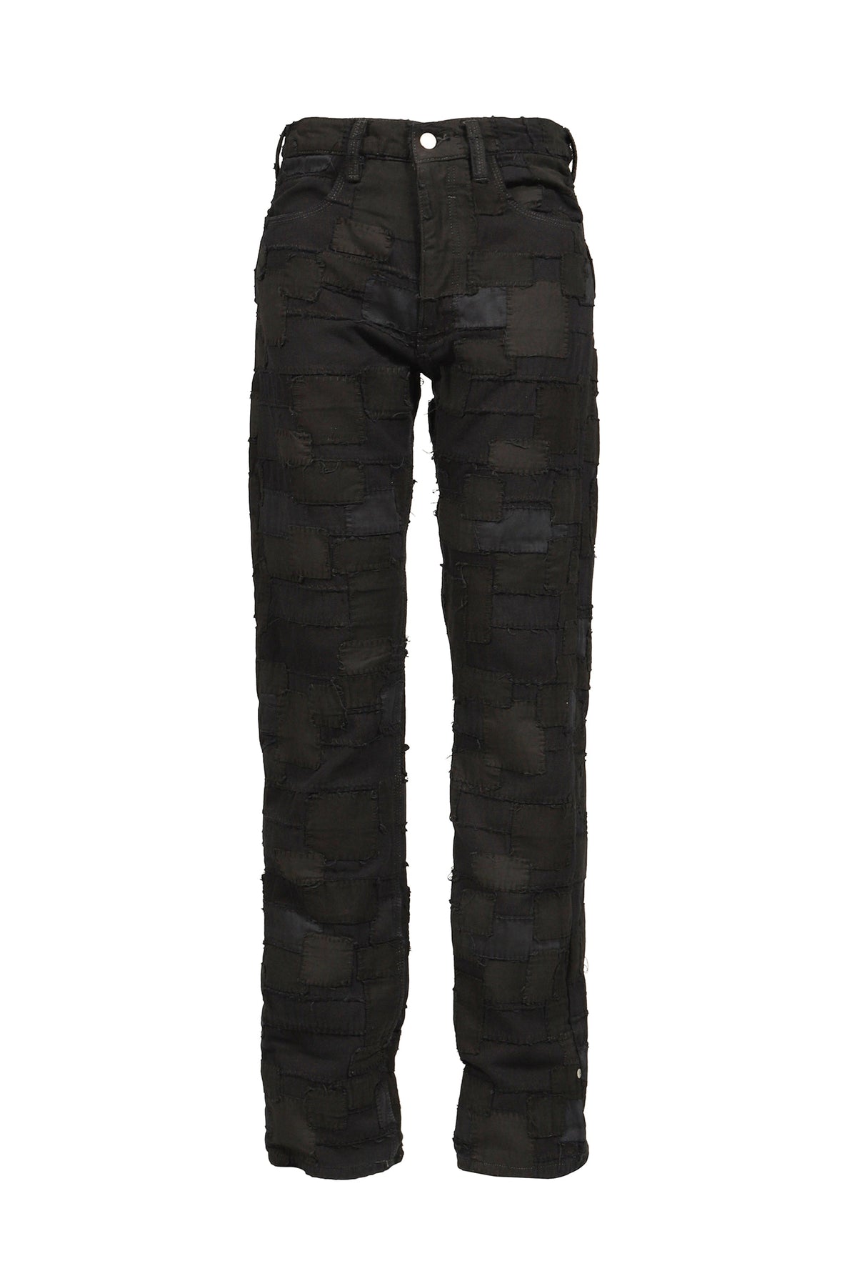 Matthew M. Williams マシュー・M・ウィリアムズ 【本物保証】 デニムパンツ ストリート系 メンズ BLACKMEANS BLACK OVERDYED BORO PATCHWORK STRAIGHT JEAN / BLK BORO