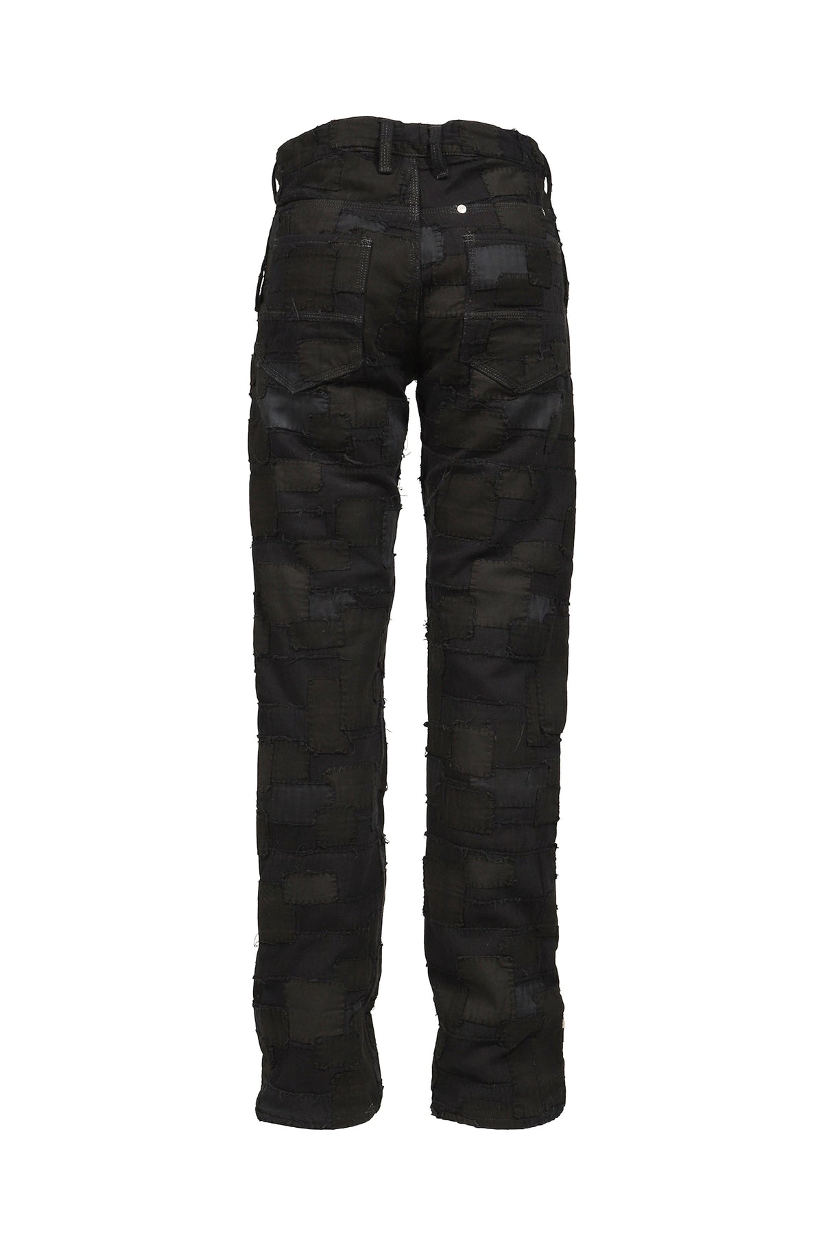 Matthew M. Williams マシュー・M・ウィリアムズ 【本物保証】 デニムパンツ ストリート系 メンズ BLACKMEANS BLACK OVERDYED BORO PATCHWORK STRAIGHT JEAN / BLK BORO