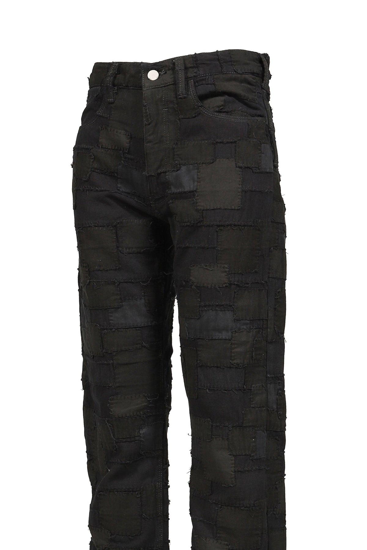 Matthew M. Williams マシュー・M・ウィリアムズ 【本物保証】 デニムパンツ ストリート系 メンズ BLACKMEANS BLACK OVERDYED BORO PATCHWORK STRAIGHT JEAN / BLK BORO