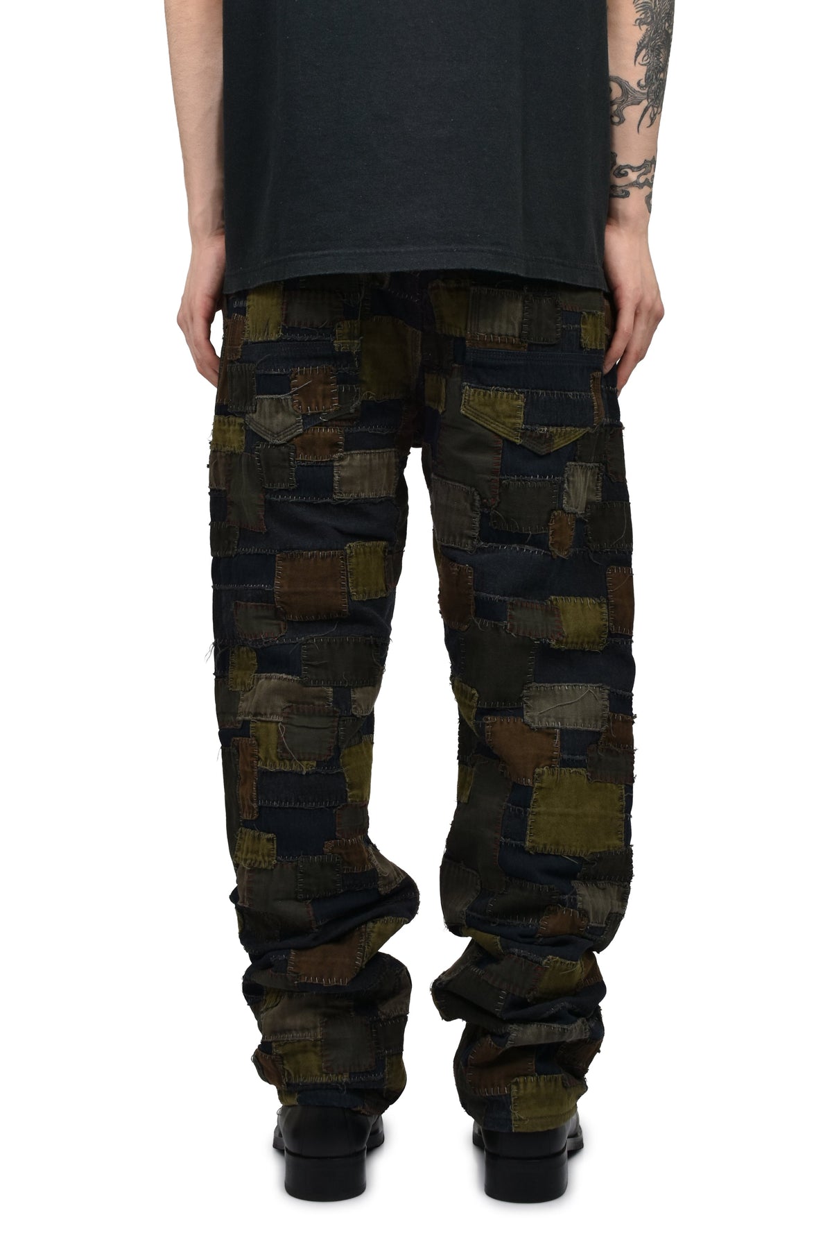 Matthew M. Williams マシュー・M・ウィリアムズ 【本物保証】 デニムパンツ ストリート系 メンズ BLACKMEANS BORO PATCHWORK STRAIGHT JEAN / MULTI BORO