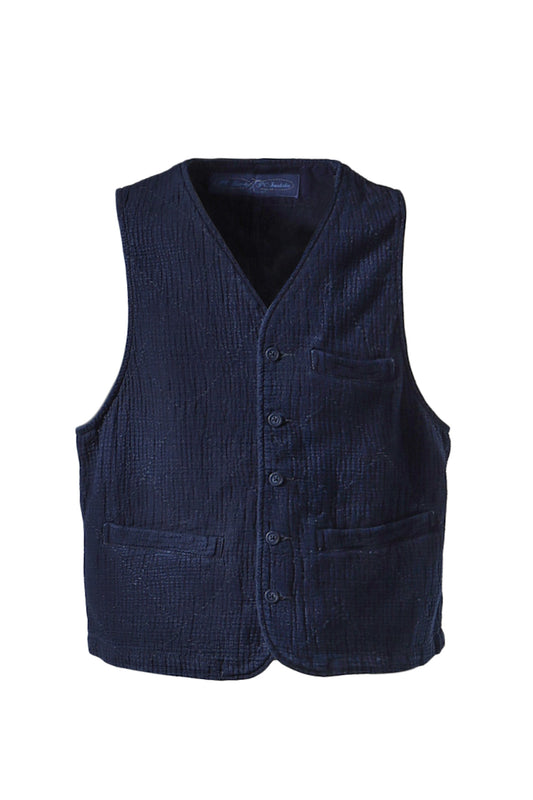 PORTER CLASSIC 【本物保証】 ジャケット・アウター ストリート系 メンズ NEW SASHIKO LIGHT３PIECE KATSU VEST / BLU