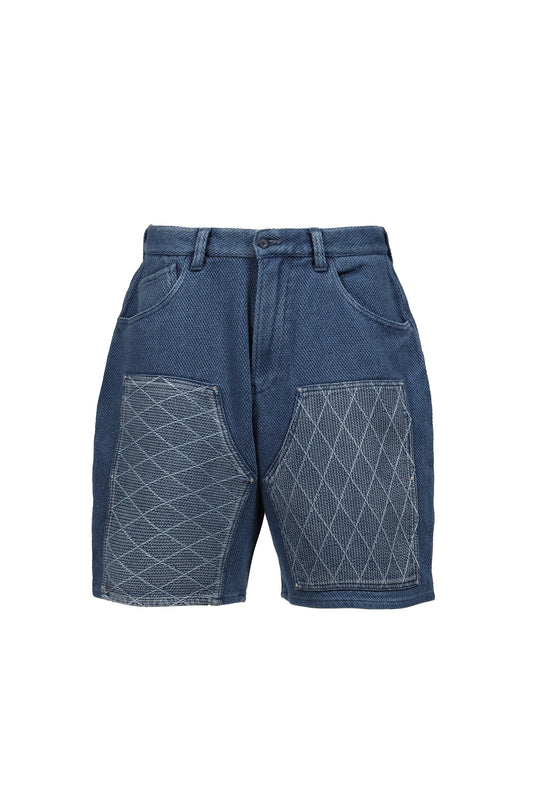 PORTER CLASSIC 【本物保証】 ショートパンツ ストリート系 メンズ PC KENDO SHORTS W / LOVE & PEACE SILVER CUSTOM / BLU