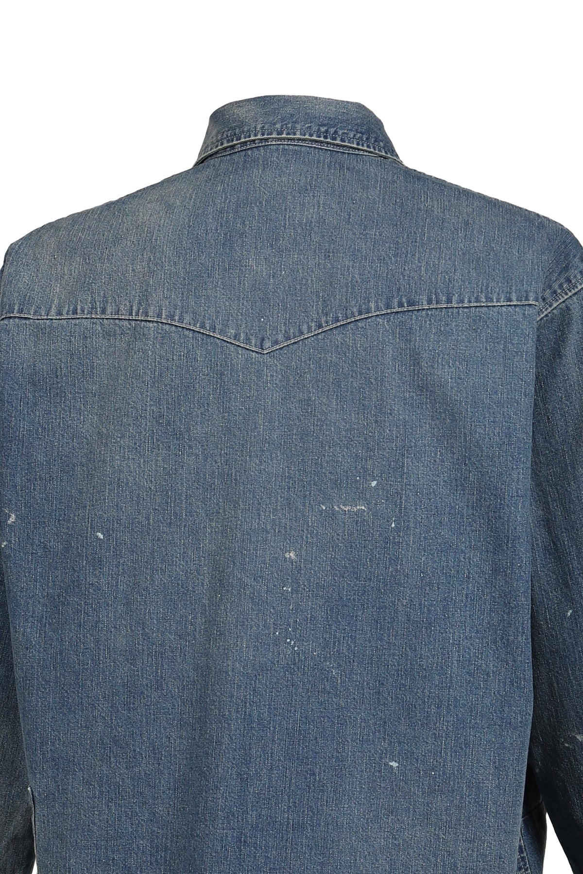 PORTER CLASSIC 【本物保証】 シャツ ストリート系 メンズ BREAKFAST DENIM WESTERN SHIRTS / BLU