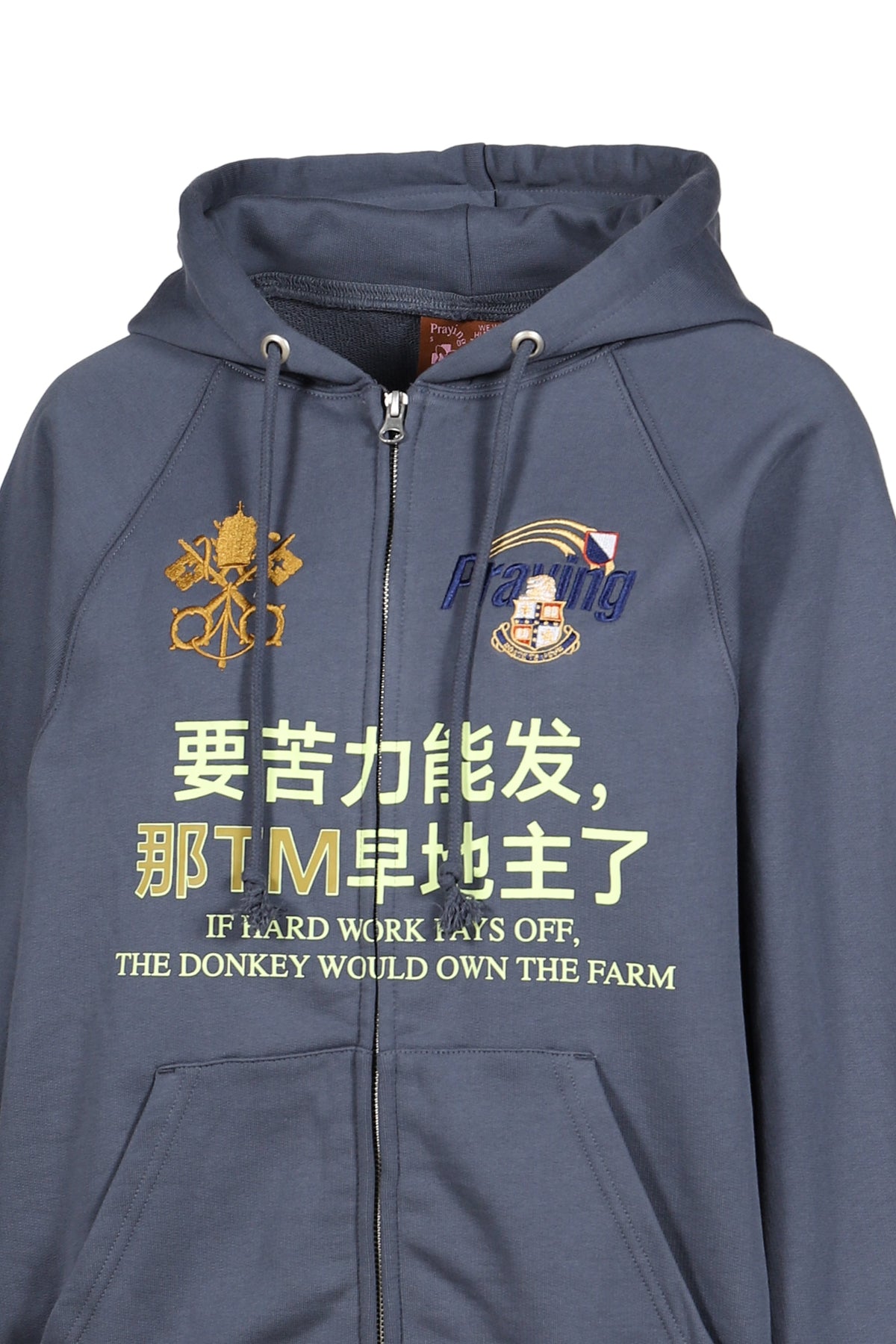 PRAYING 【本物保証】 パーカー ストリート系 レディース HARD WORK HOODIE / NAVY