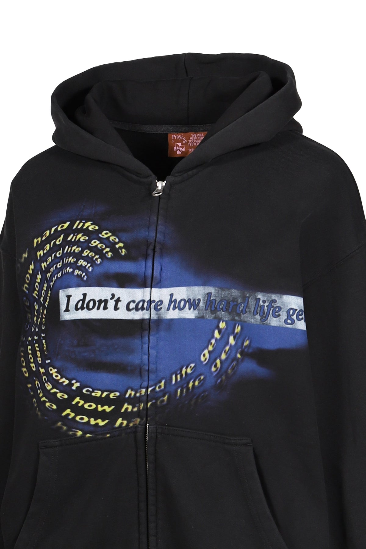 PRAYING 【本物保証】 パーカー ストリート系 レディース I DON'T CARE HOW HARD LIFE GETS HOODIE / BLK