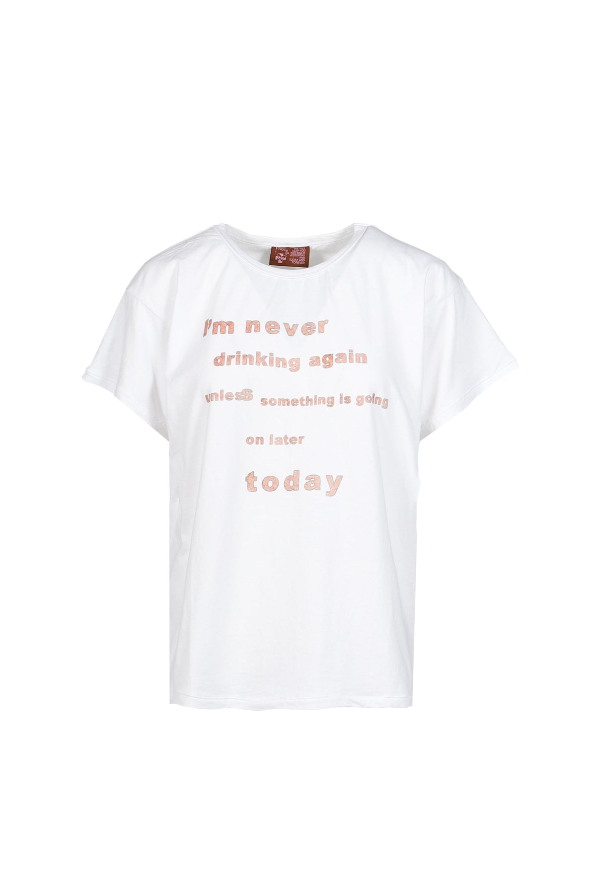 PRAYING 【本物保証】 Tシャツ ストリート系 レディース NEVER DRINKING AGAIN MENS TEE / WHT