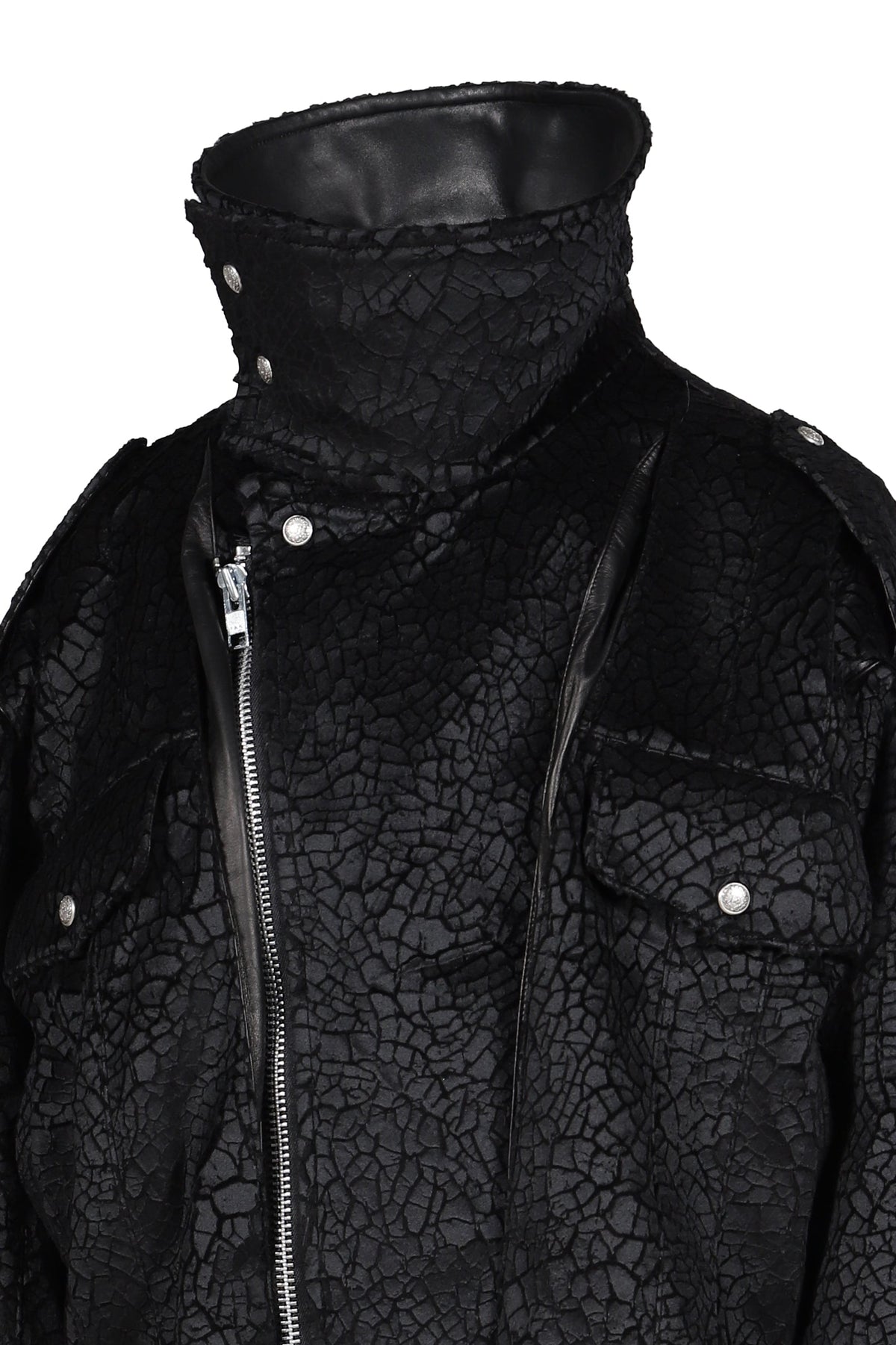 R13【本物保証】 ジャケット ストリート系 レディース BOYFRIEND MOTO JACKET WITH FUNNEL NECK / BLK