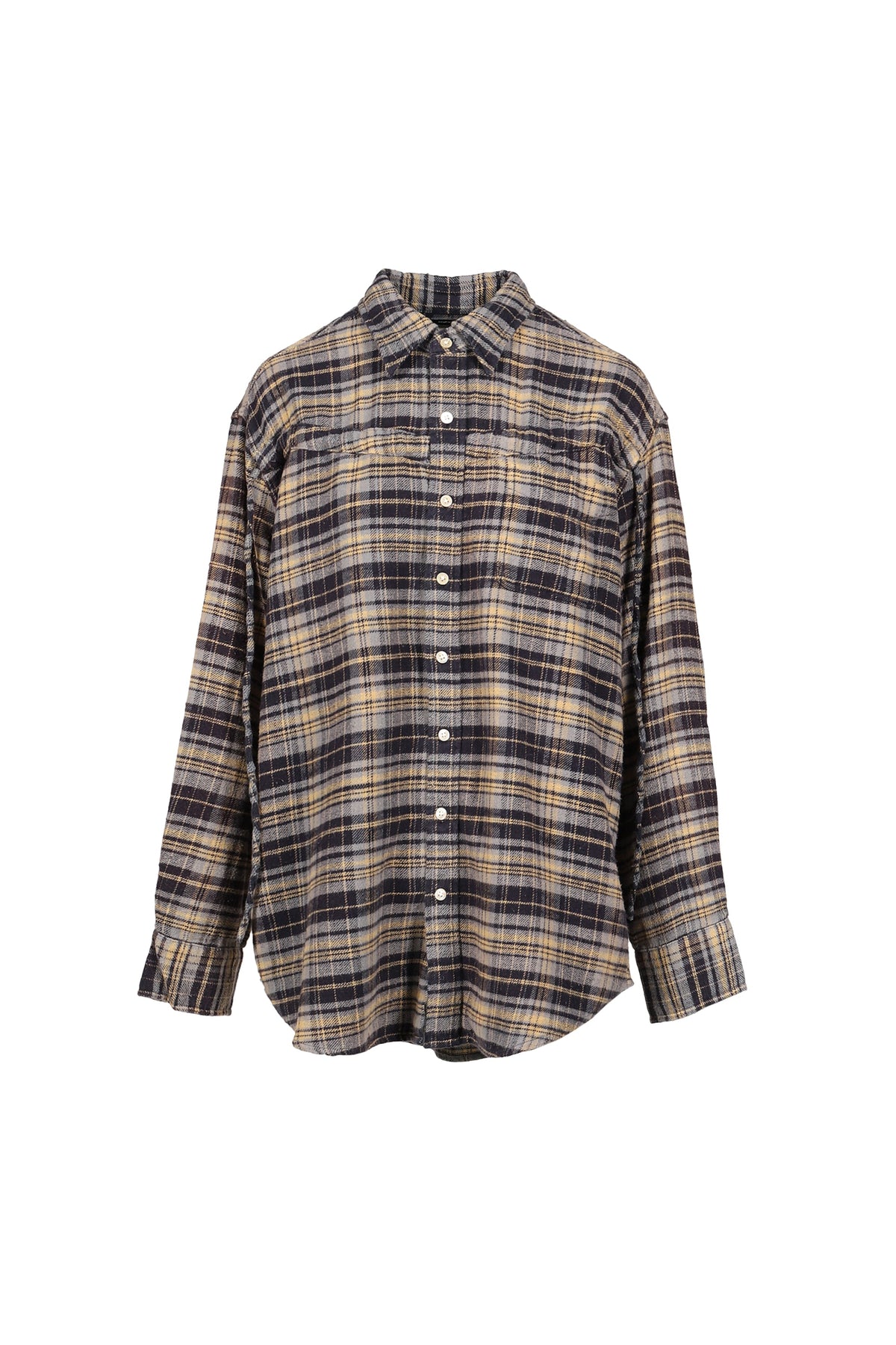 R13 【本物保証】 シャツ ストリート系 レディース CHINCHED OFF SHOLDER SHIRT / BLU PLAID